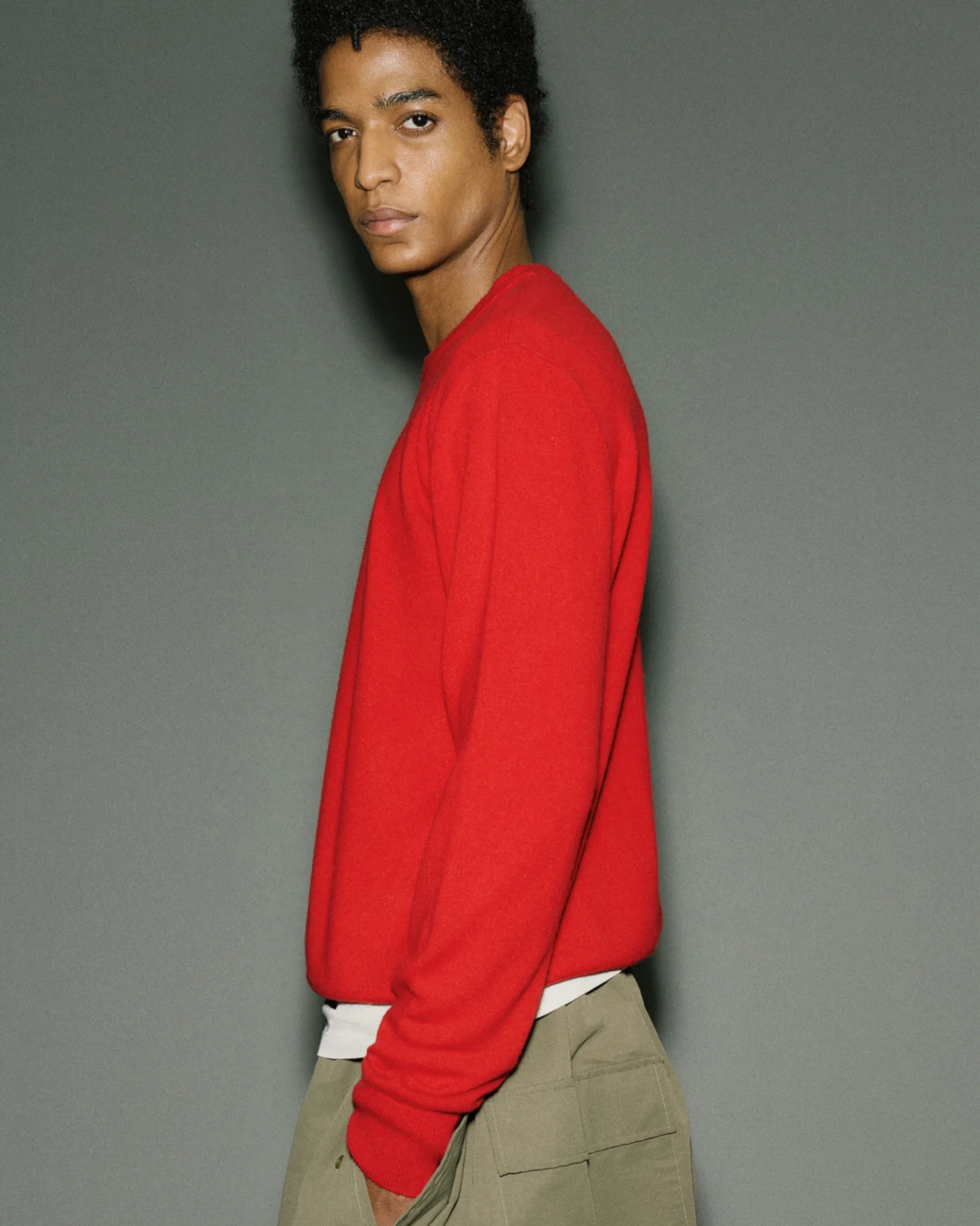 Knit Cashmere Crewneck Red - Image 3