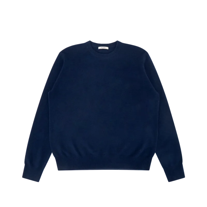 knit-crewneck-navy garment view