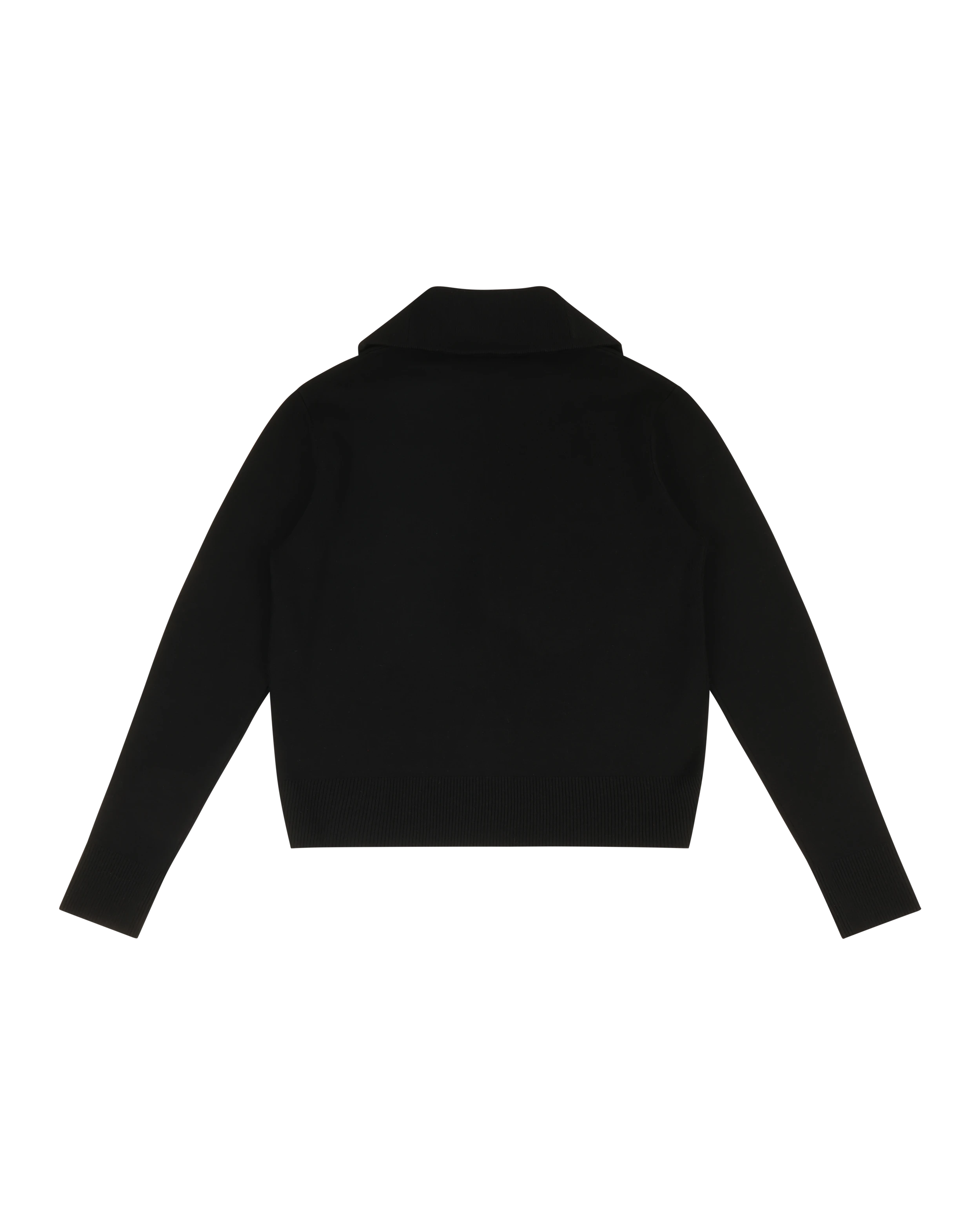 Knit Zip Up Jacket Black - Image 3