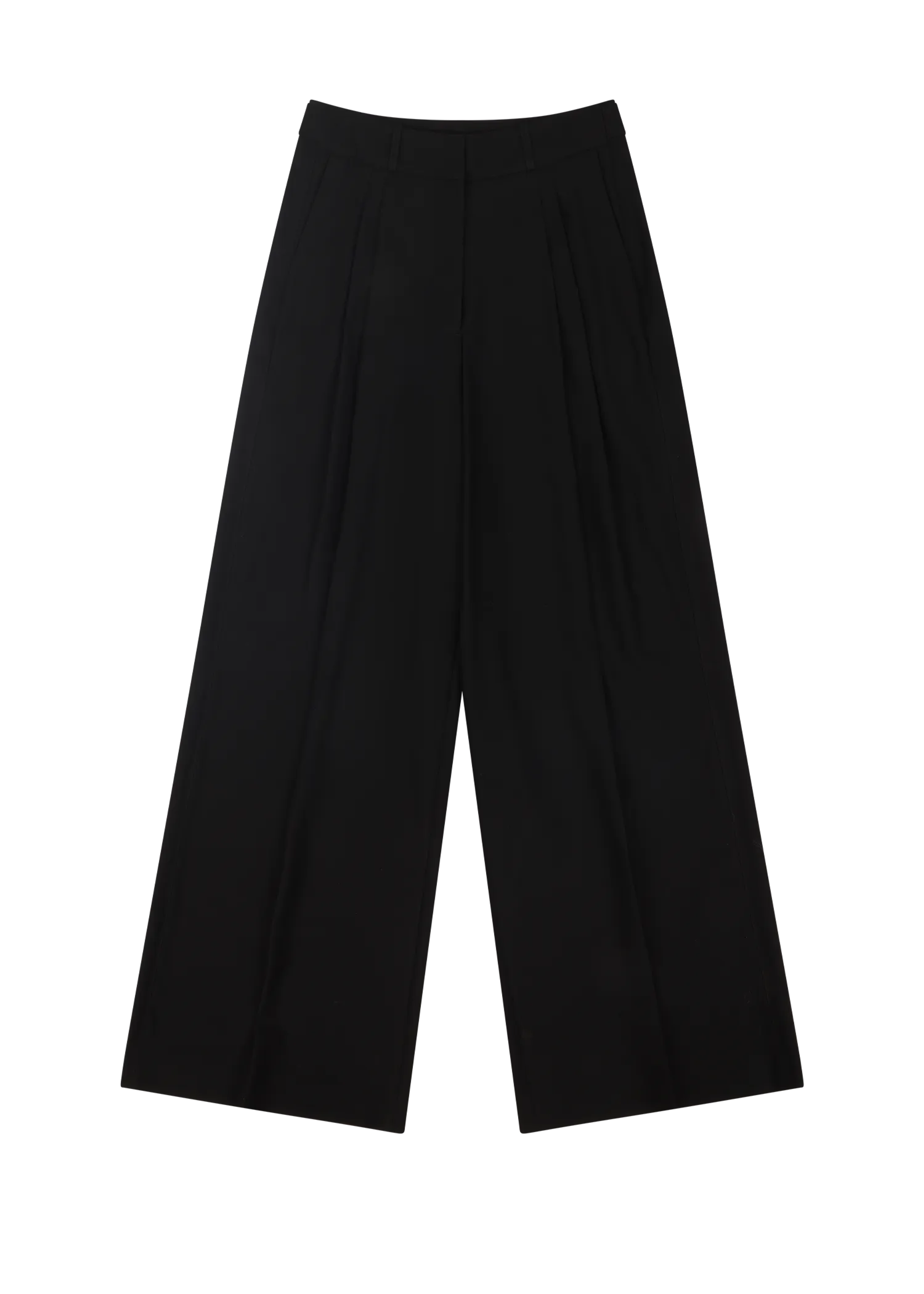 pleated-womens-pant-black-wool thumbnail
