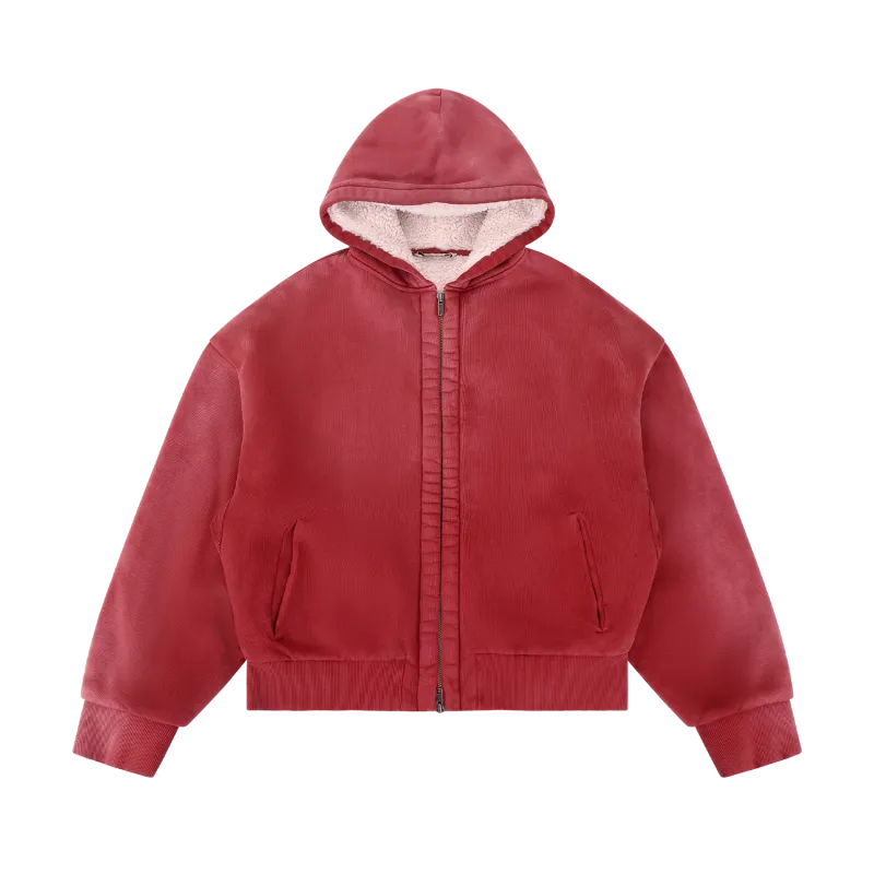 sherpa-hood-red-clay garment view