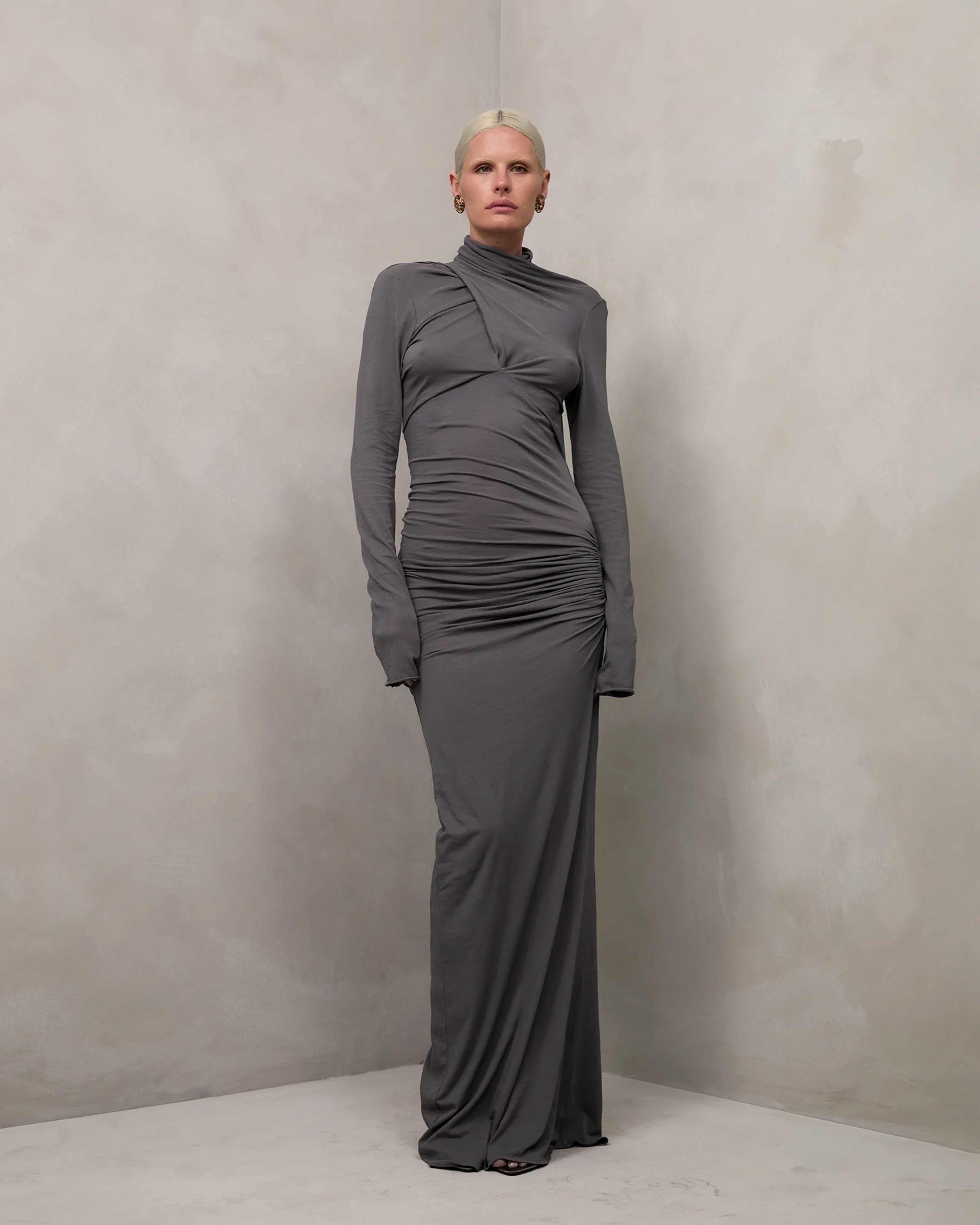 Gres Dress Deep Grey - Image 1
