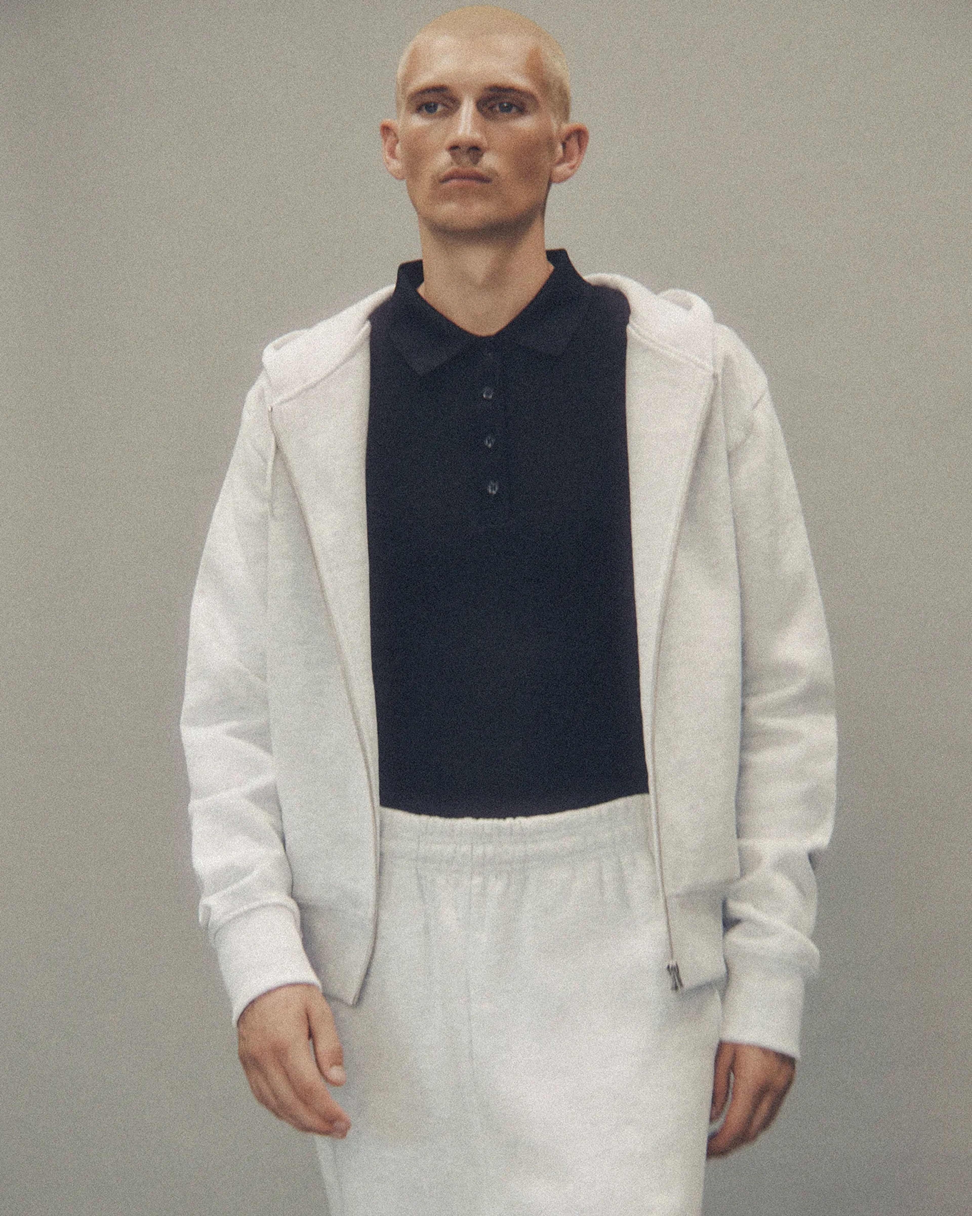 Slim Zip Up Heather Grey - Image 2