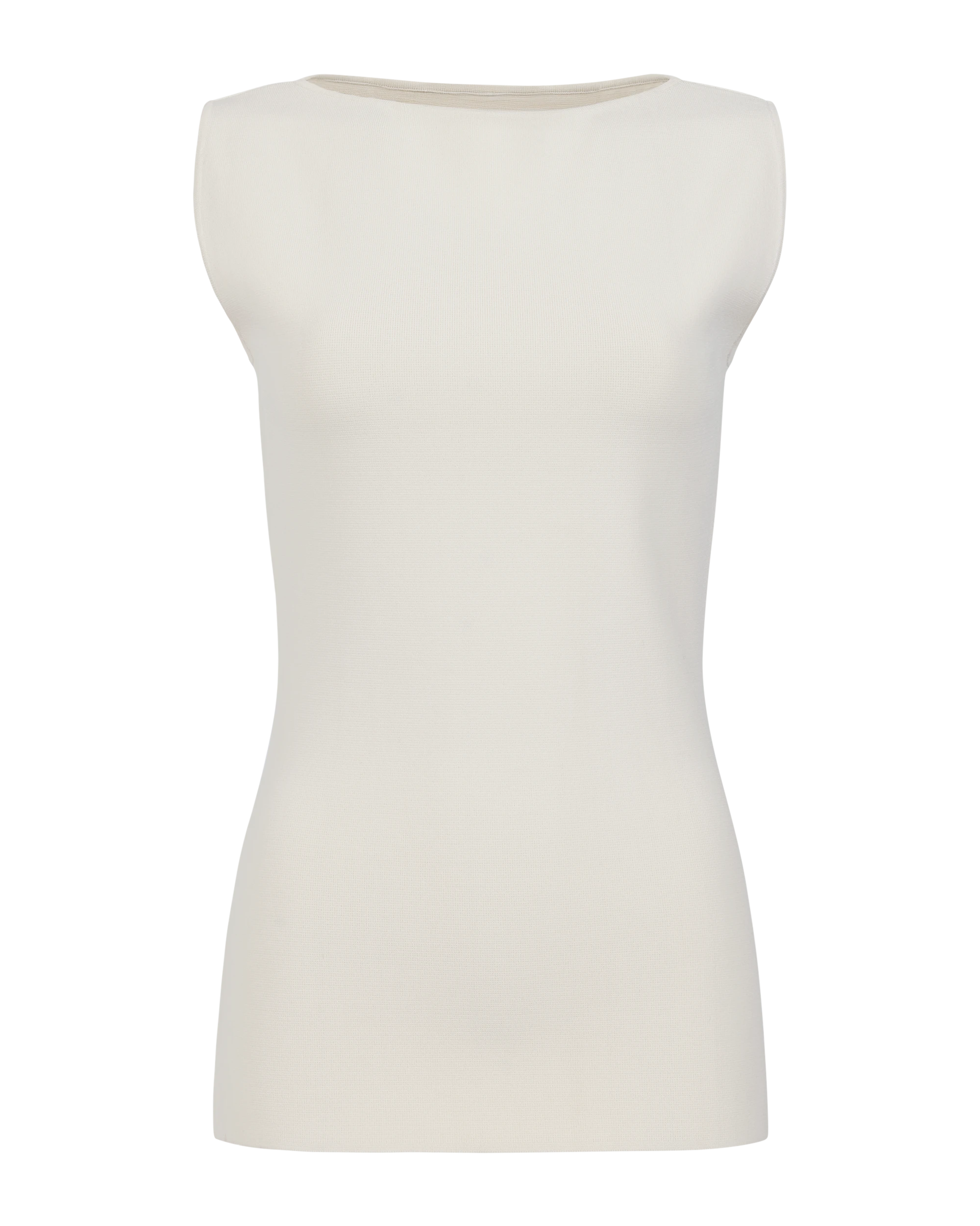 Boat Neck Top Off White - Image 6