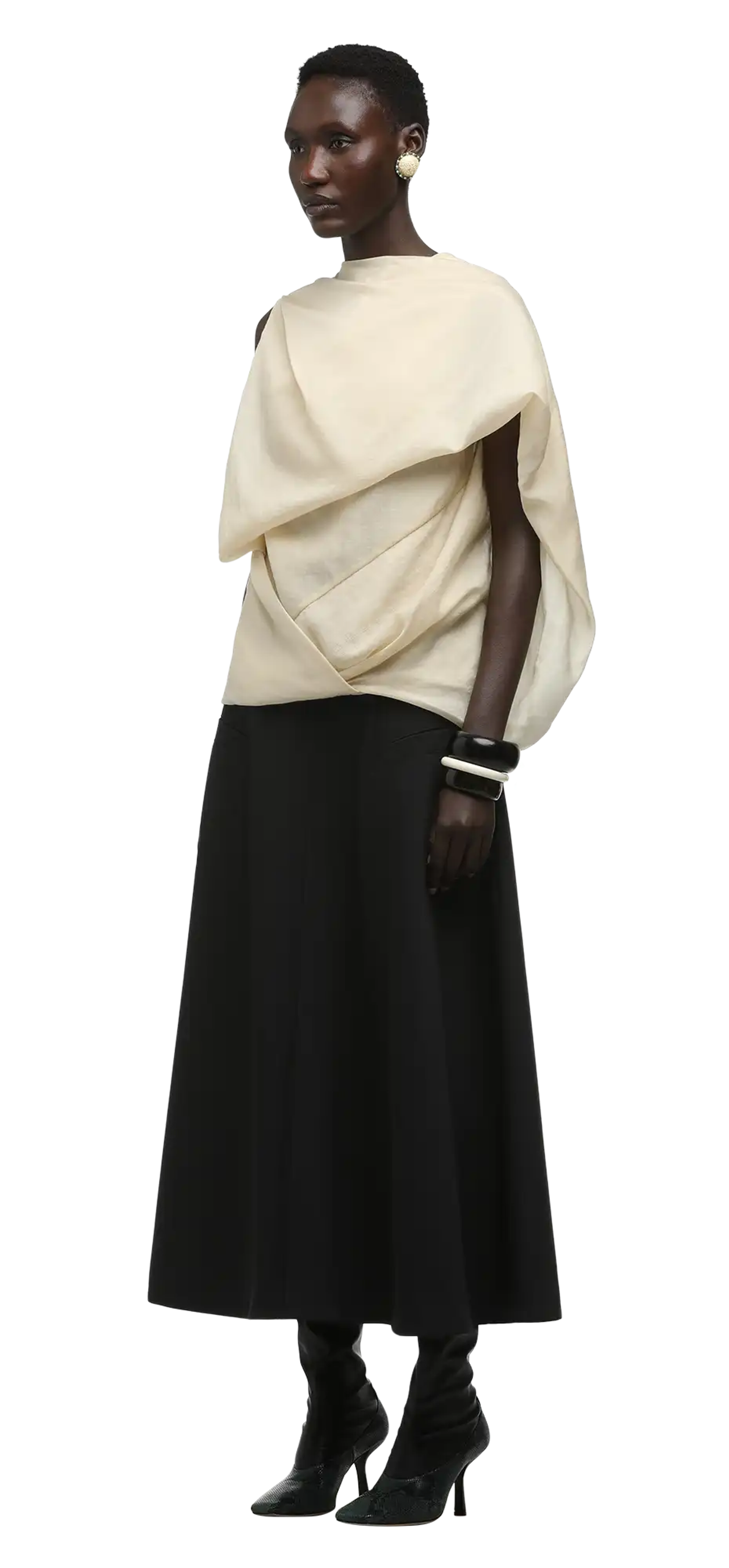 side drape top soft tan - entire studios
