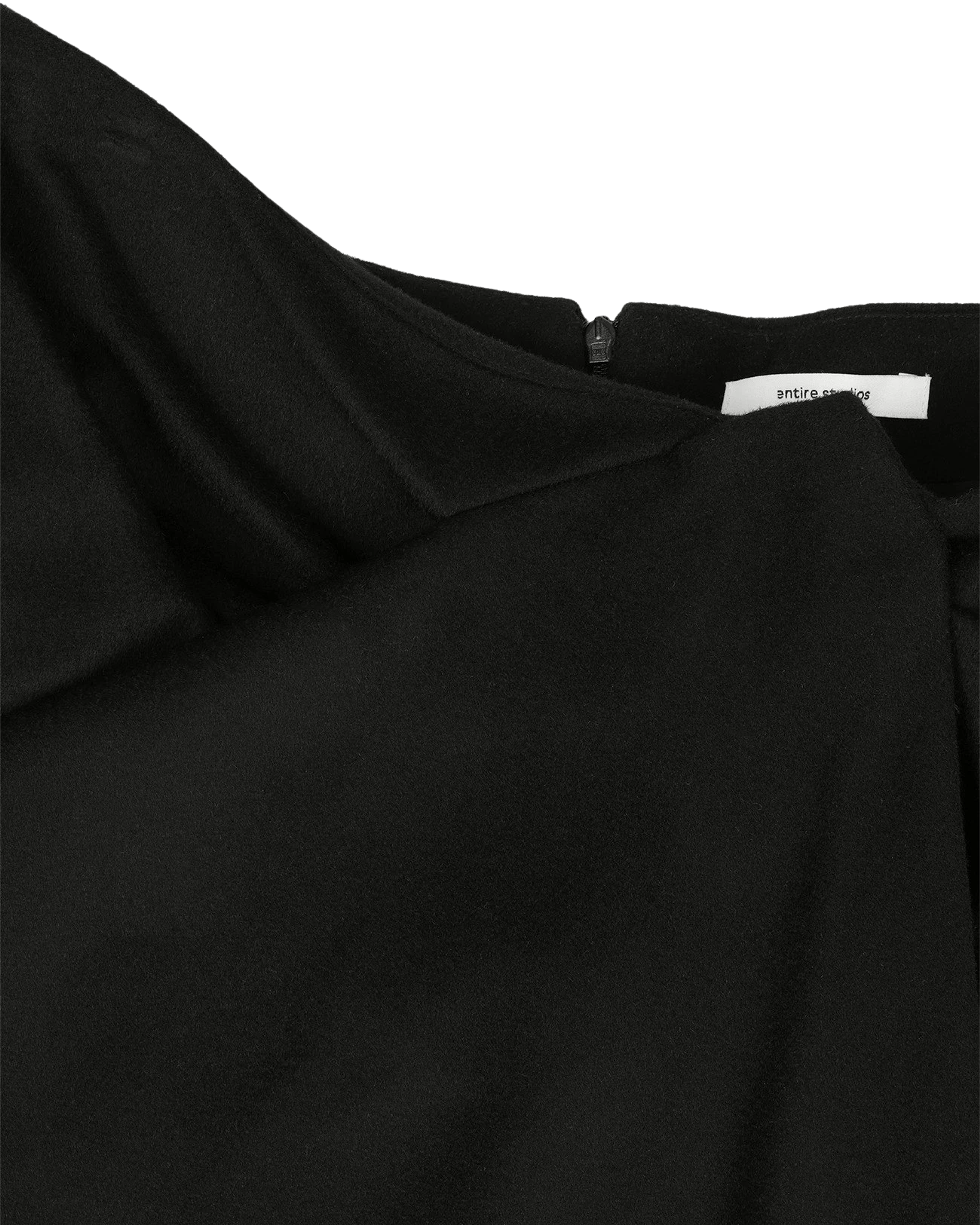 Crease Skirt Black Wool - Image 3