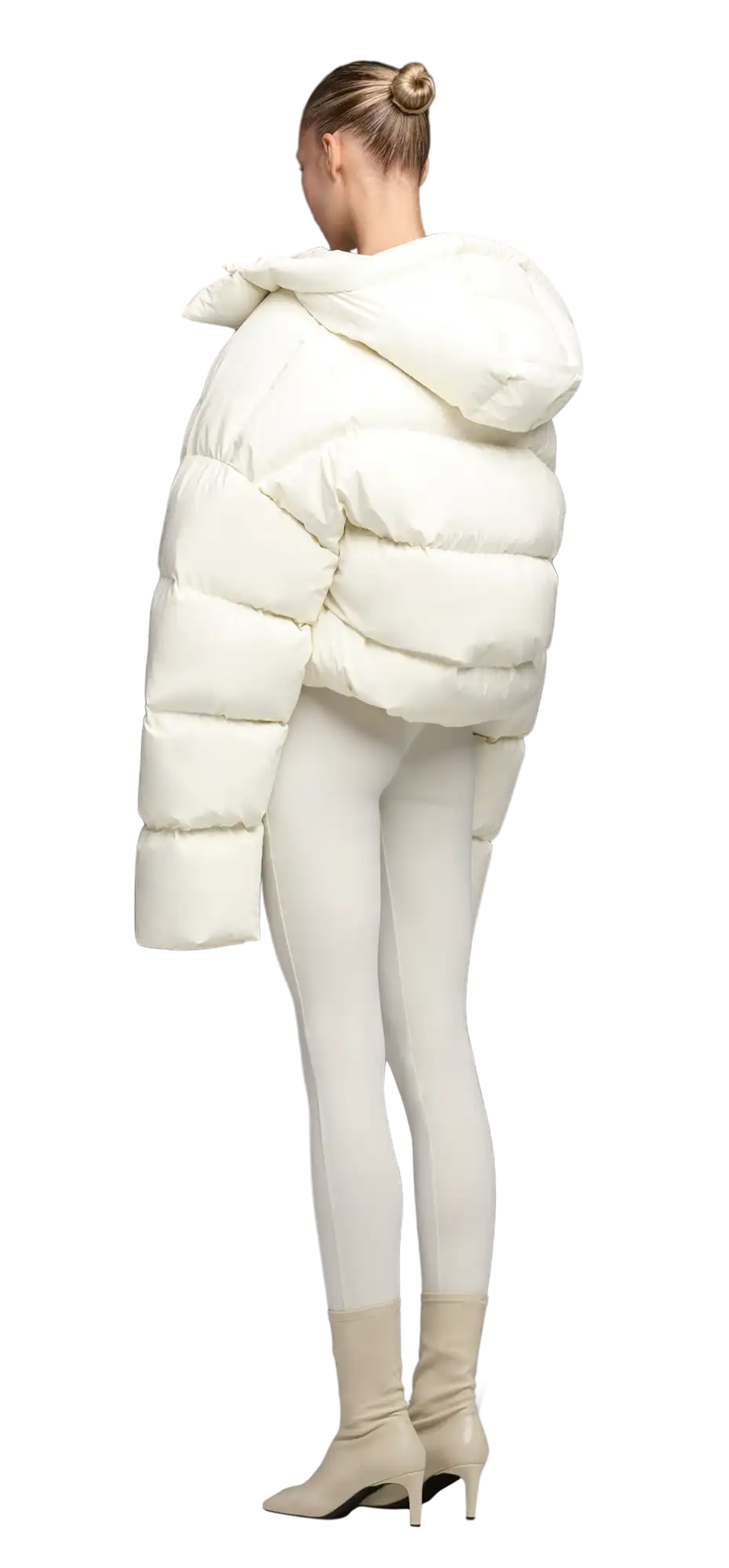 mml hooded puffer pu peroxide - entire studios