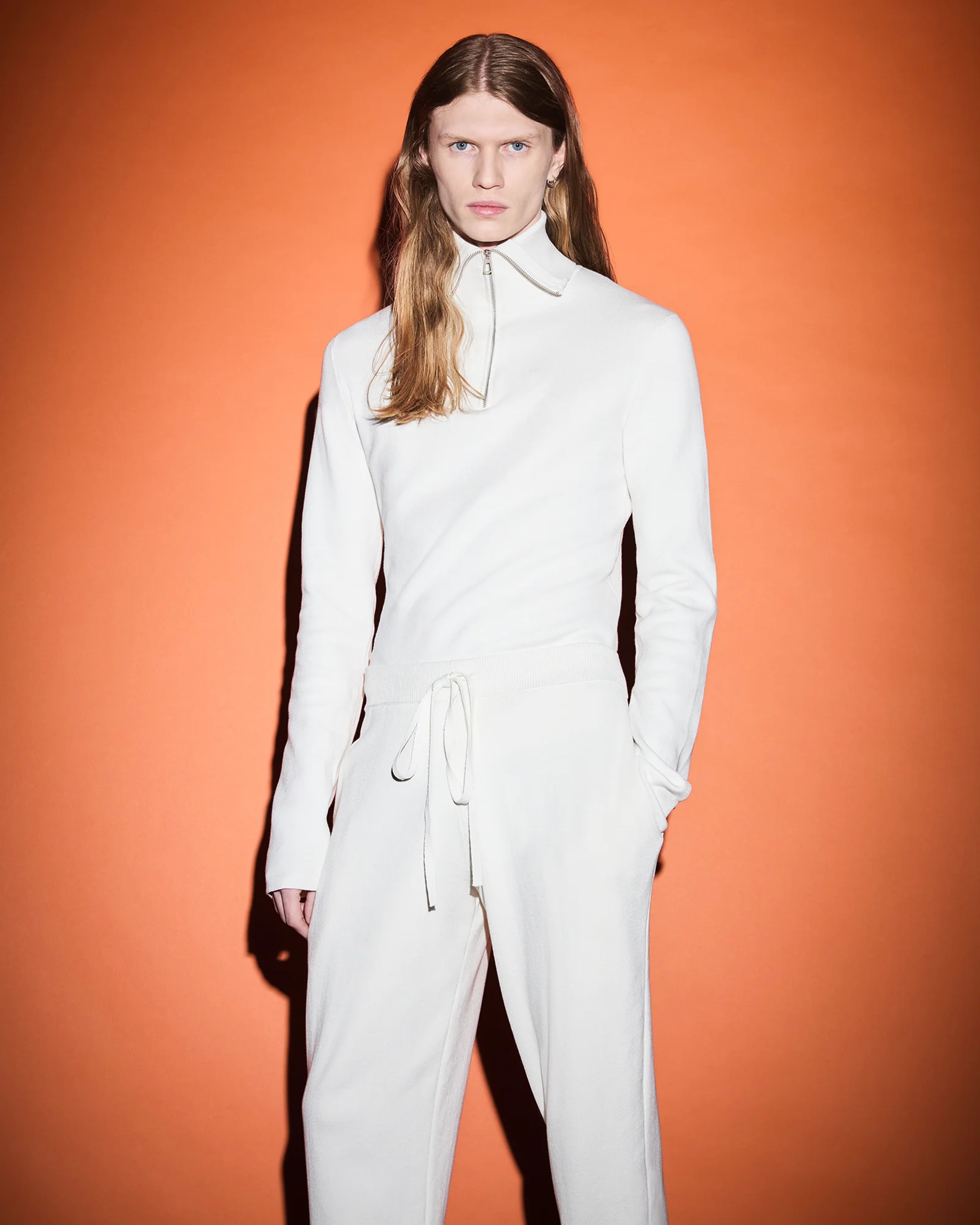 Zip Up Turtleneck Ivory - Image 1