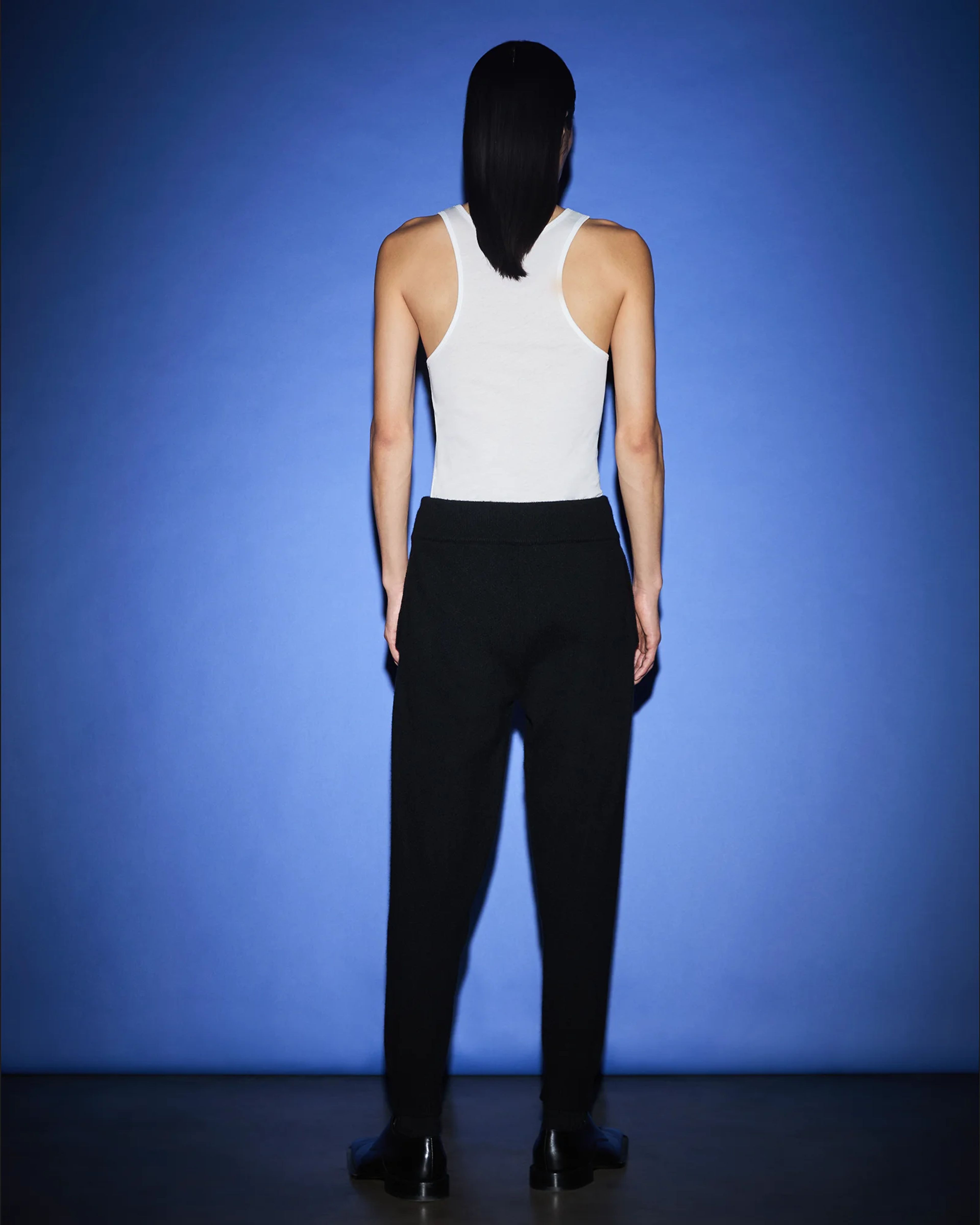 Slim Knit Lounge Pant Black - Image 3