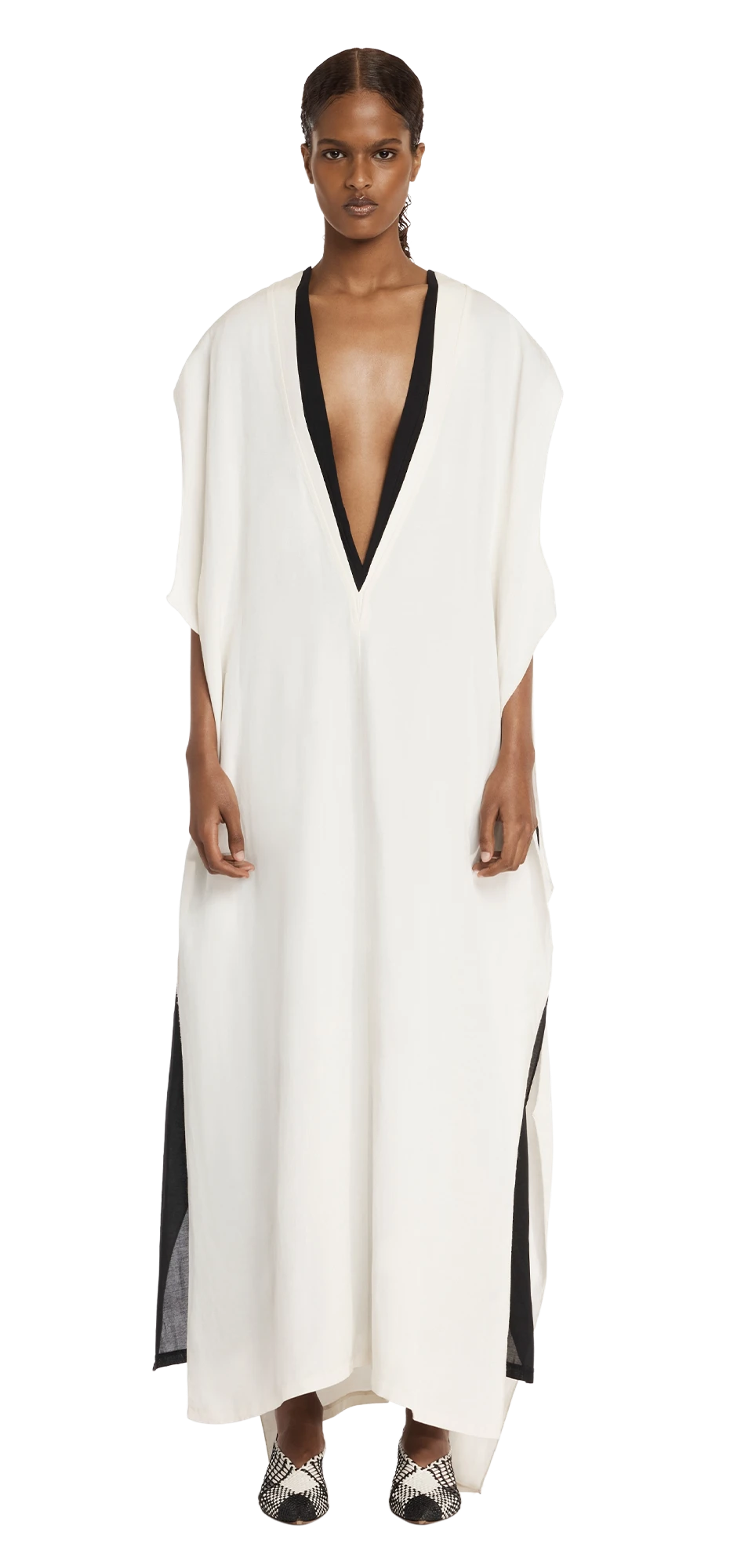 sheet-dress-noir character front view