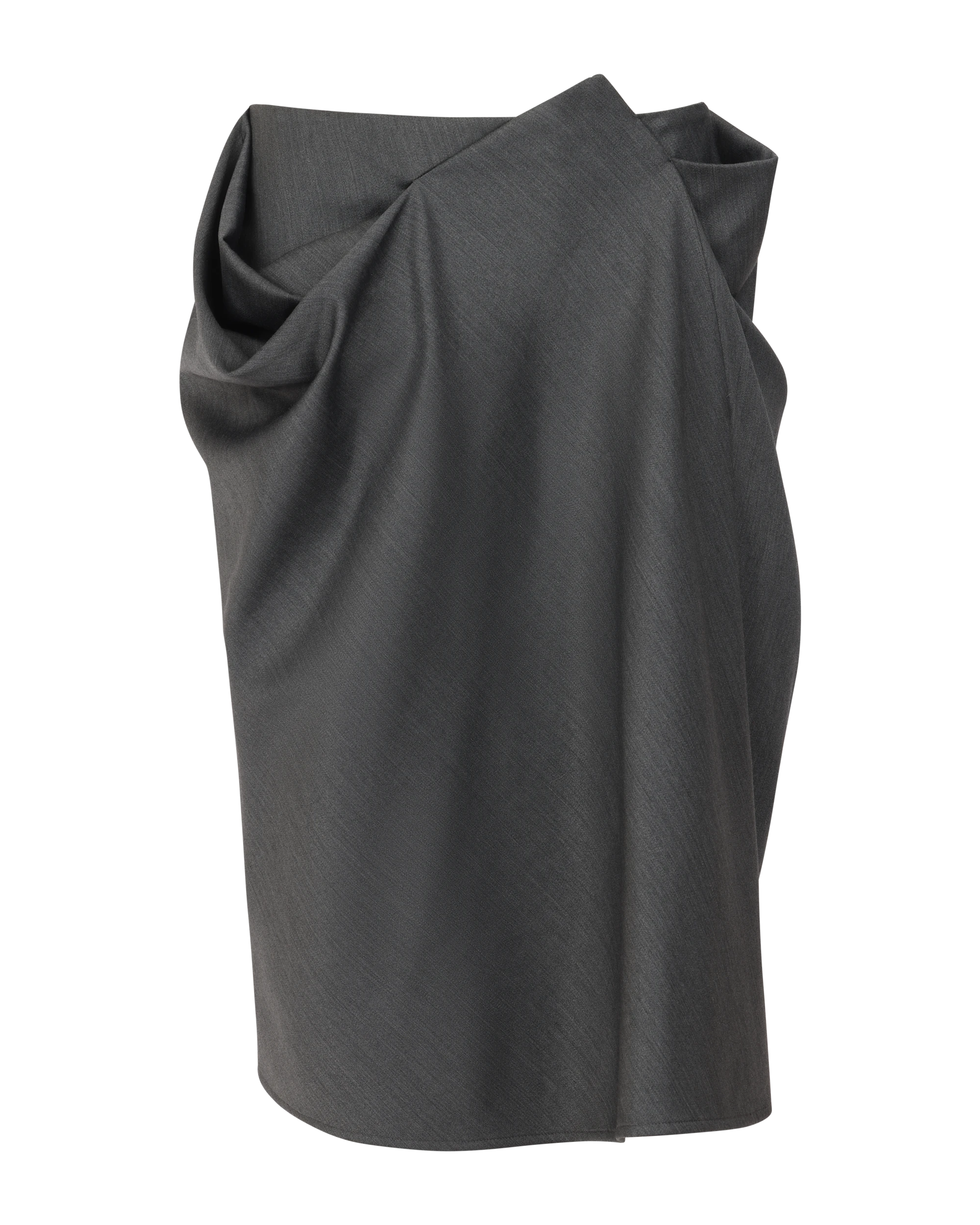 Crease Skirt Grey - Image 2