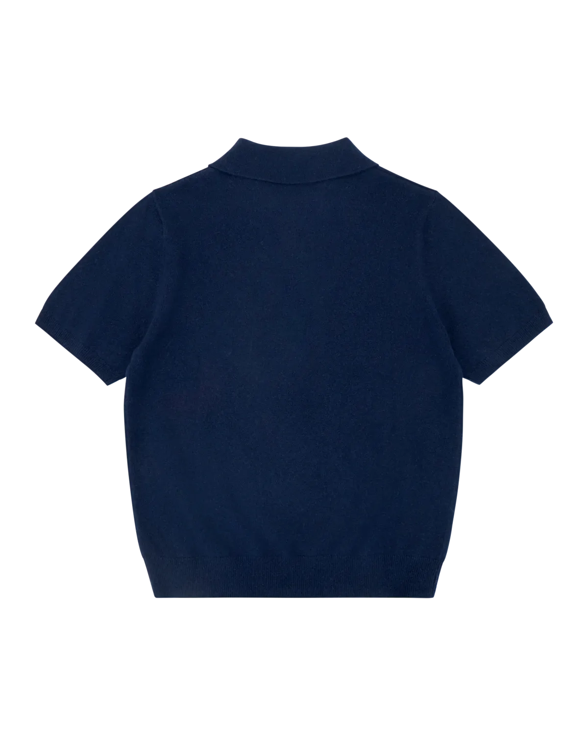 Short Sleeve Cashmere Knit Polo Navy - Image 6