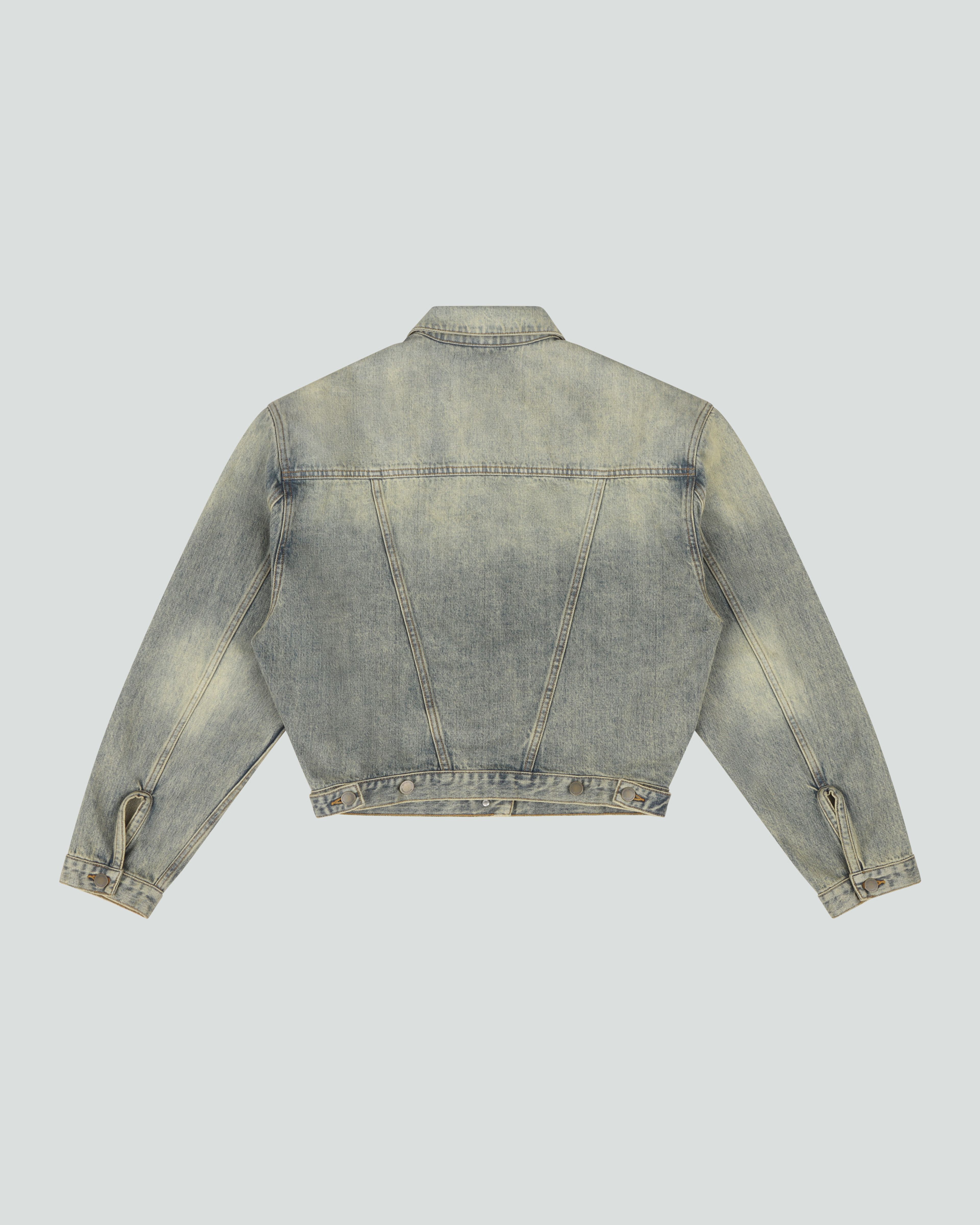 Shrunken Denim Jacket Surface Wave - Image 5