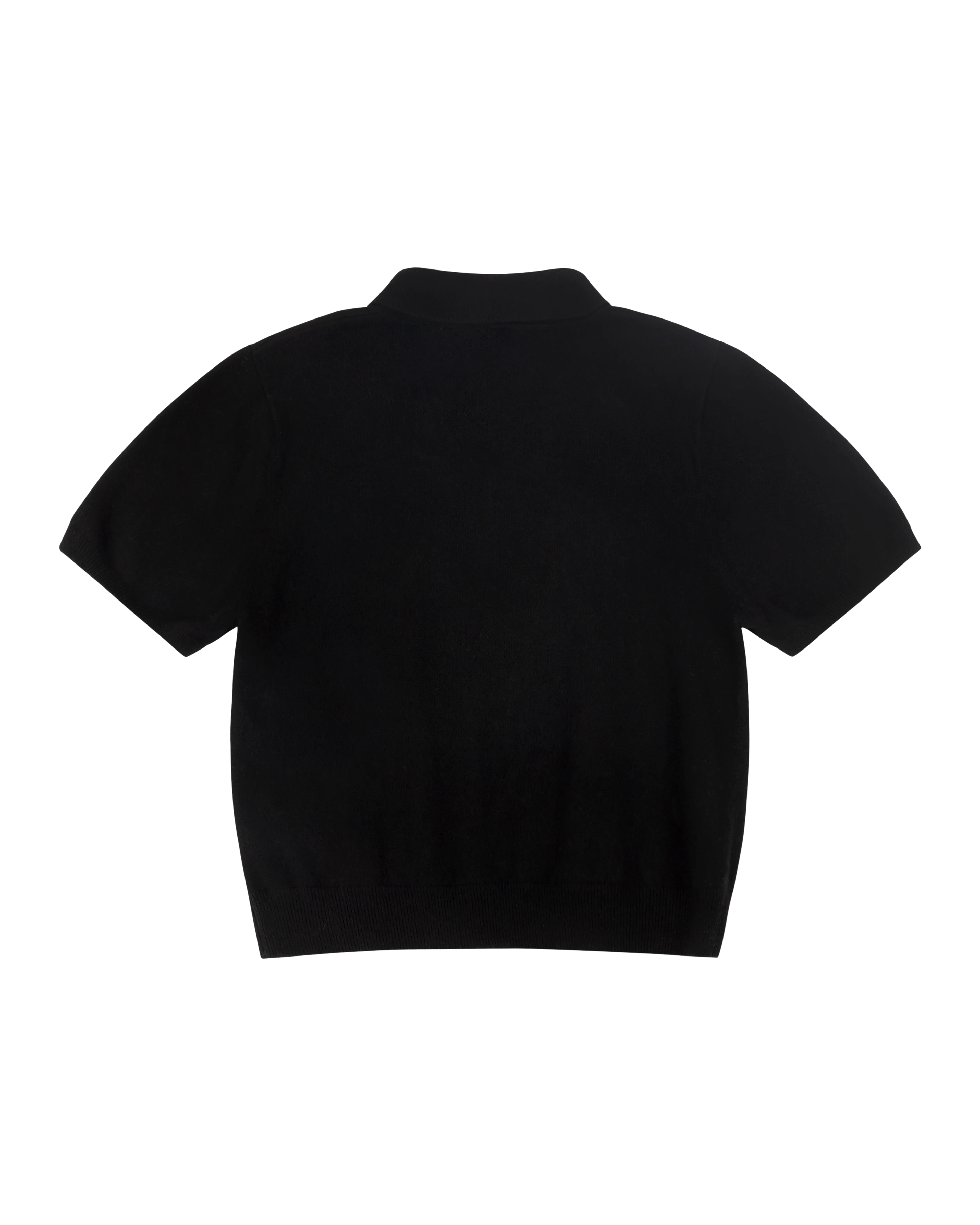 Short Sleeve Knit Polo Black - Image 4