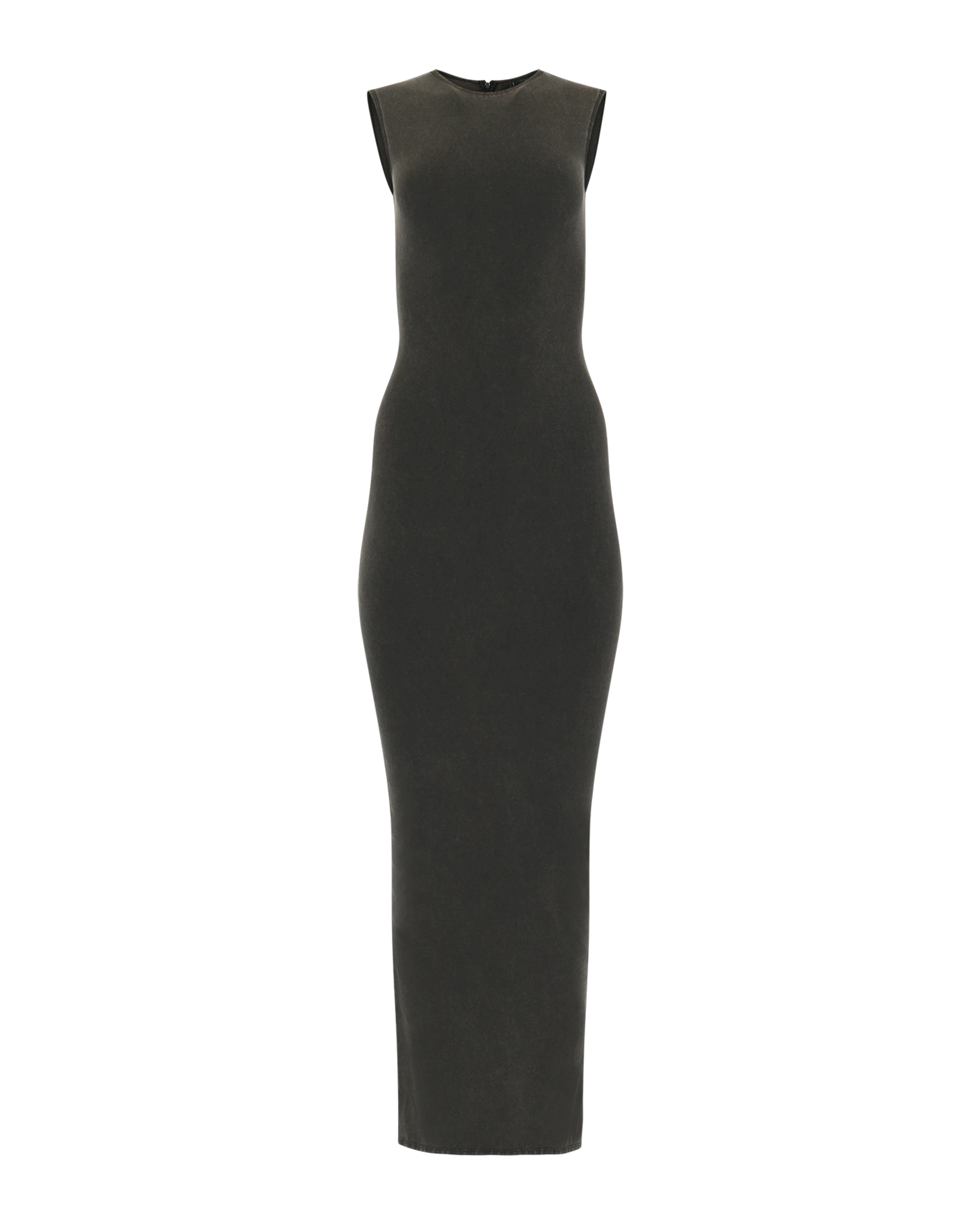 Sleeveless Maxi Cotton Spandex Washed Black - Image 1