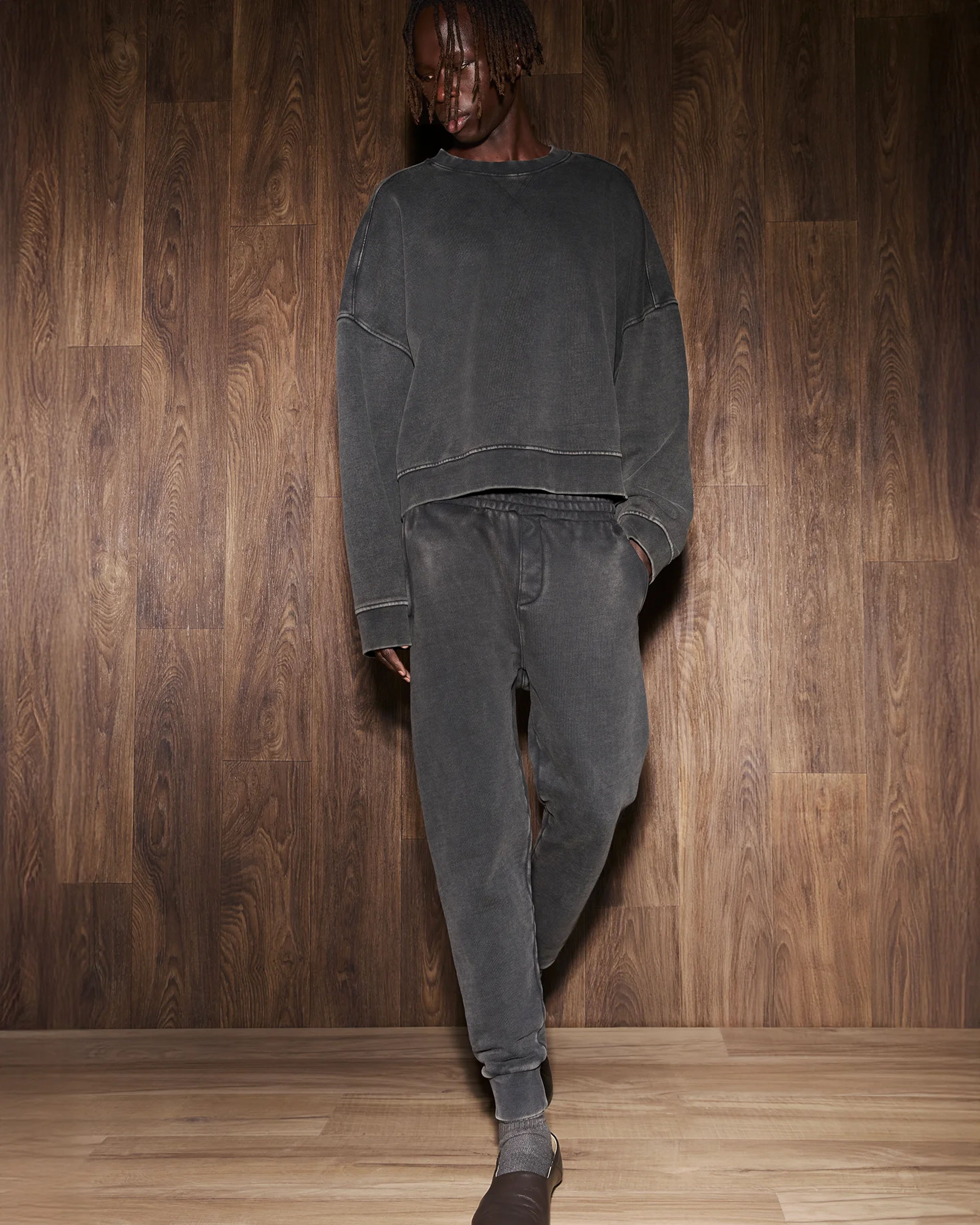 Slim Sweatpant Washed Black - Image 1