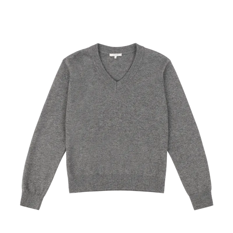 knit-v-neck-concrete garment view