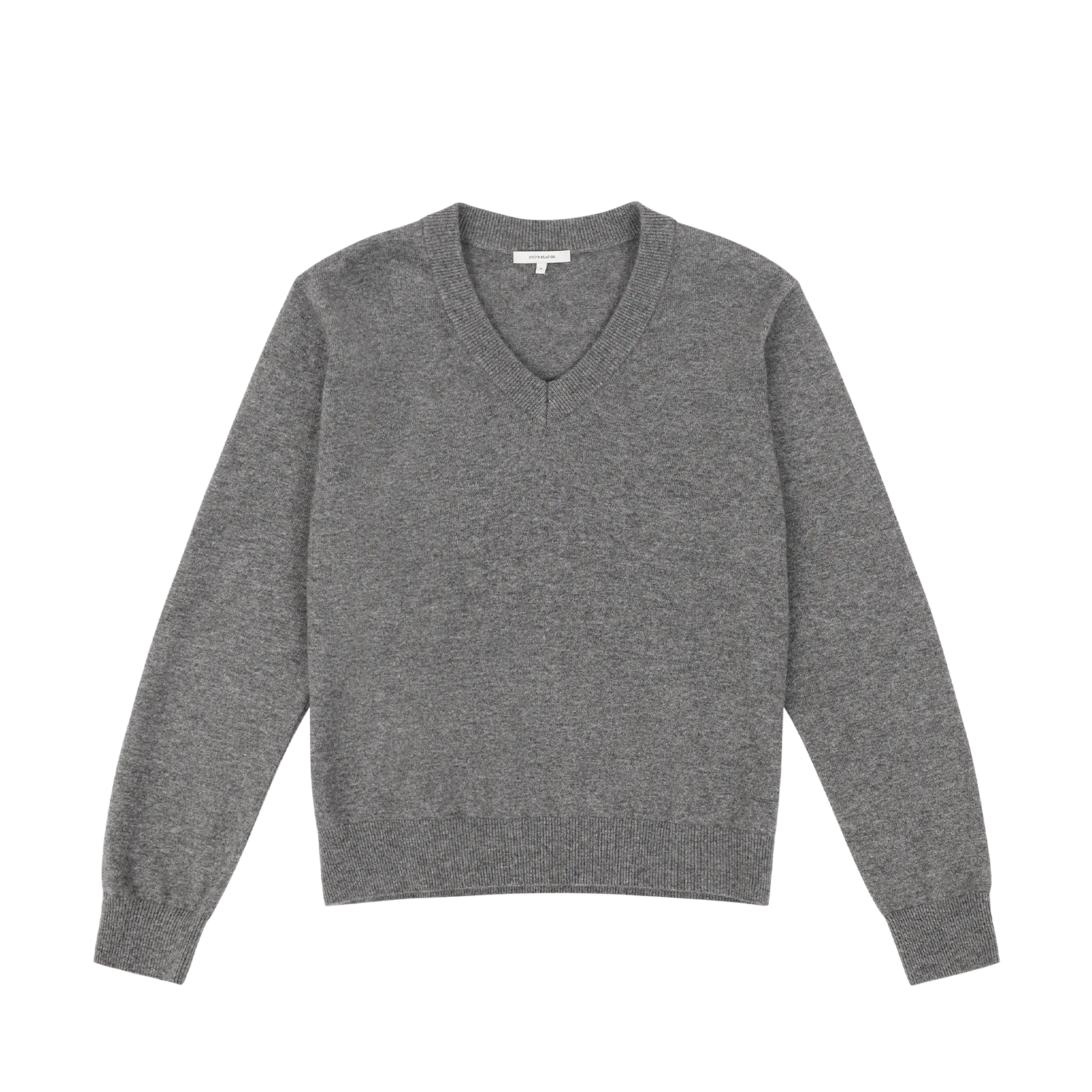 knit cashmere v neck concrete - entire studios knit cashmere v neck concrete - entire studios