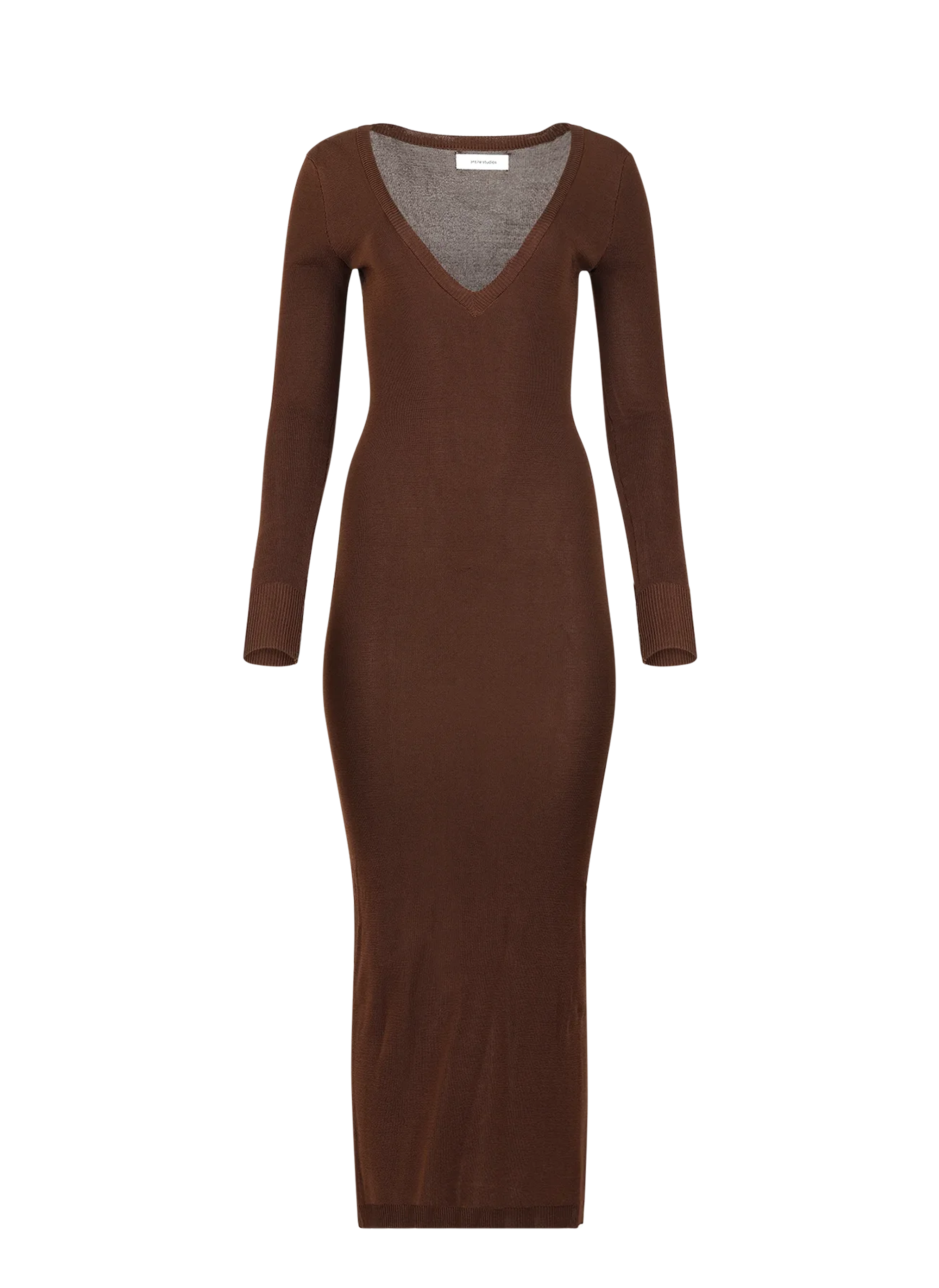 Product long-sleeve-v-neck-midi-chocolate thumbnail