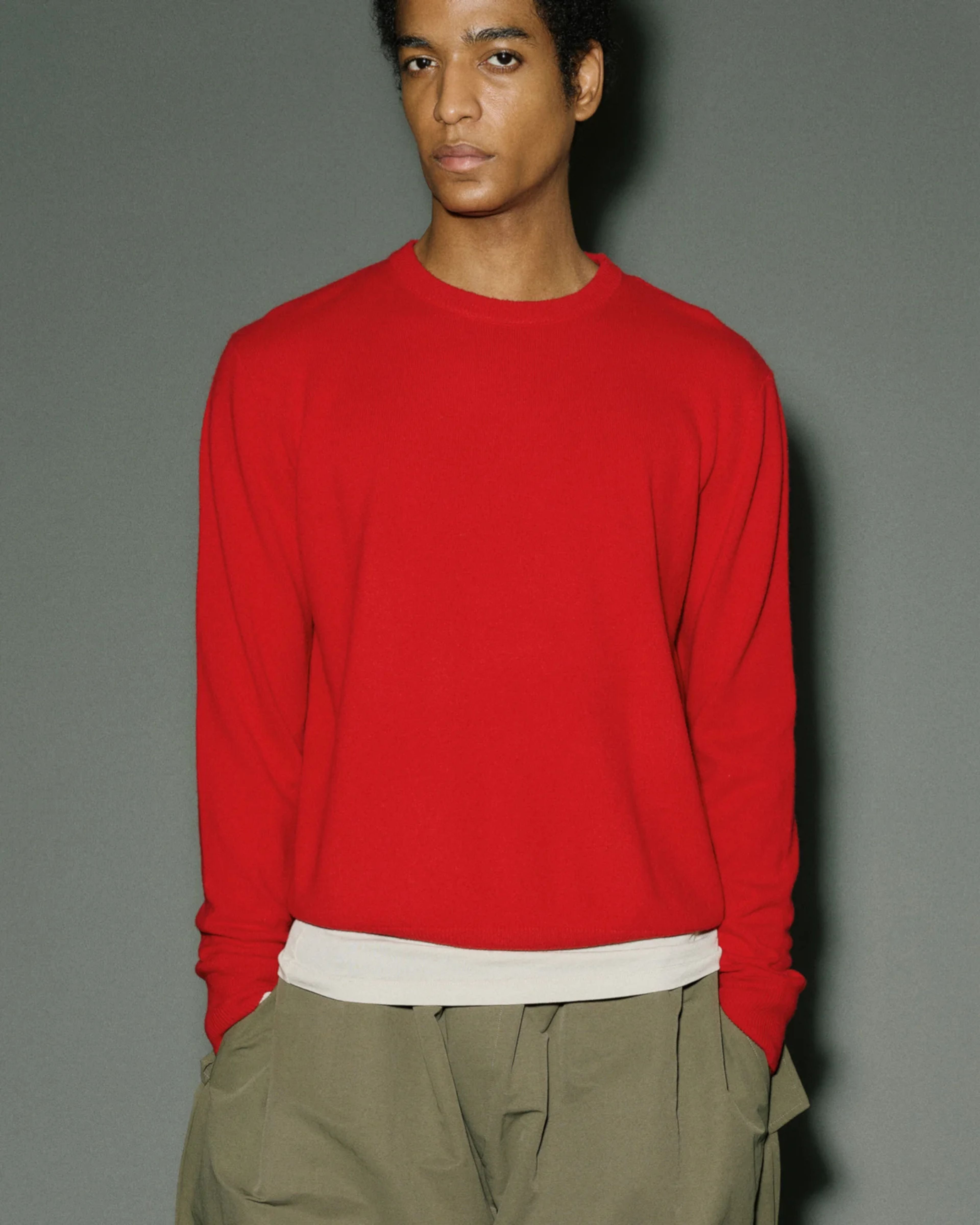 Knit Cashmere Crewneck Red - Image 2