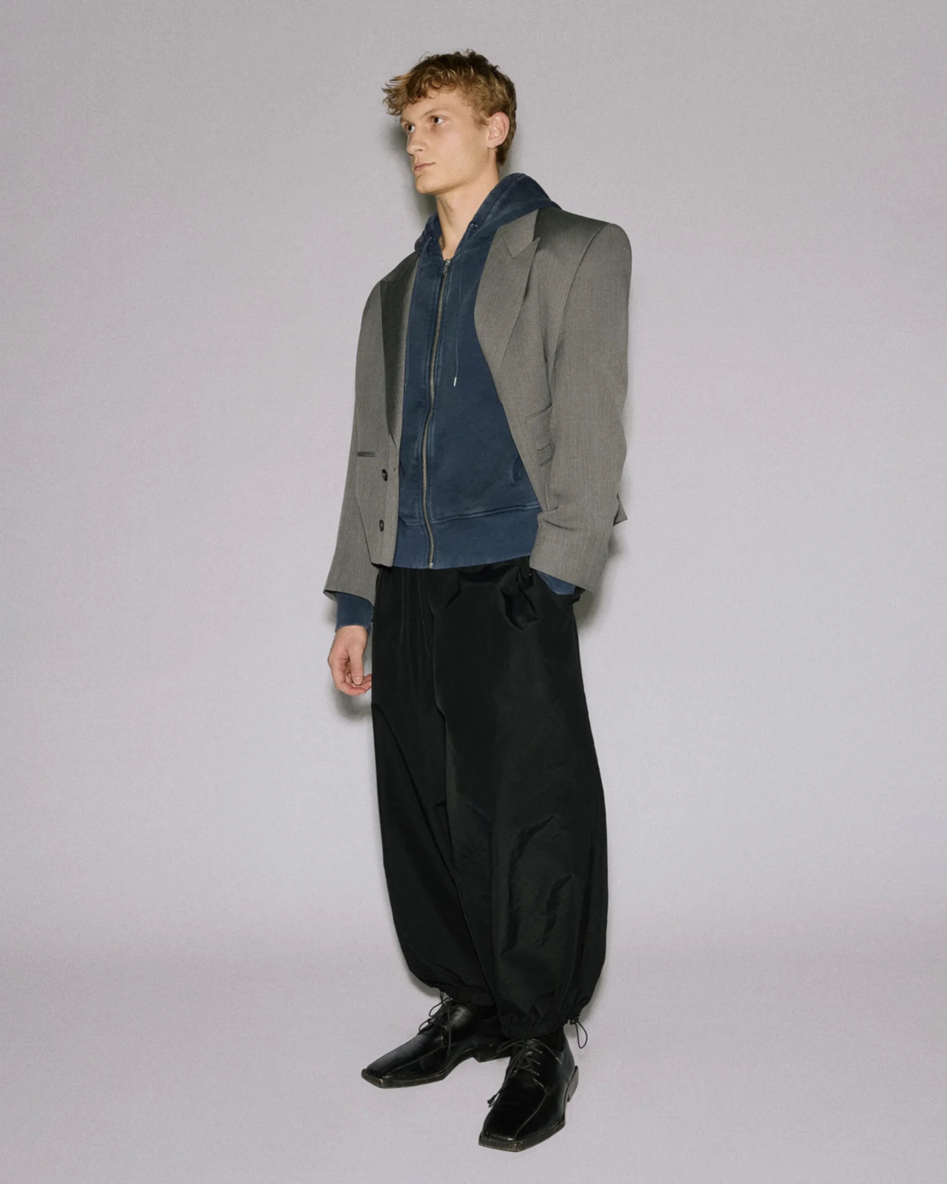 Slim Zip Up Salted Navy - Image 3