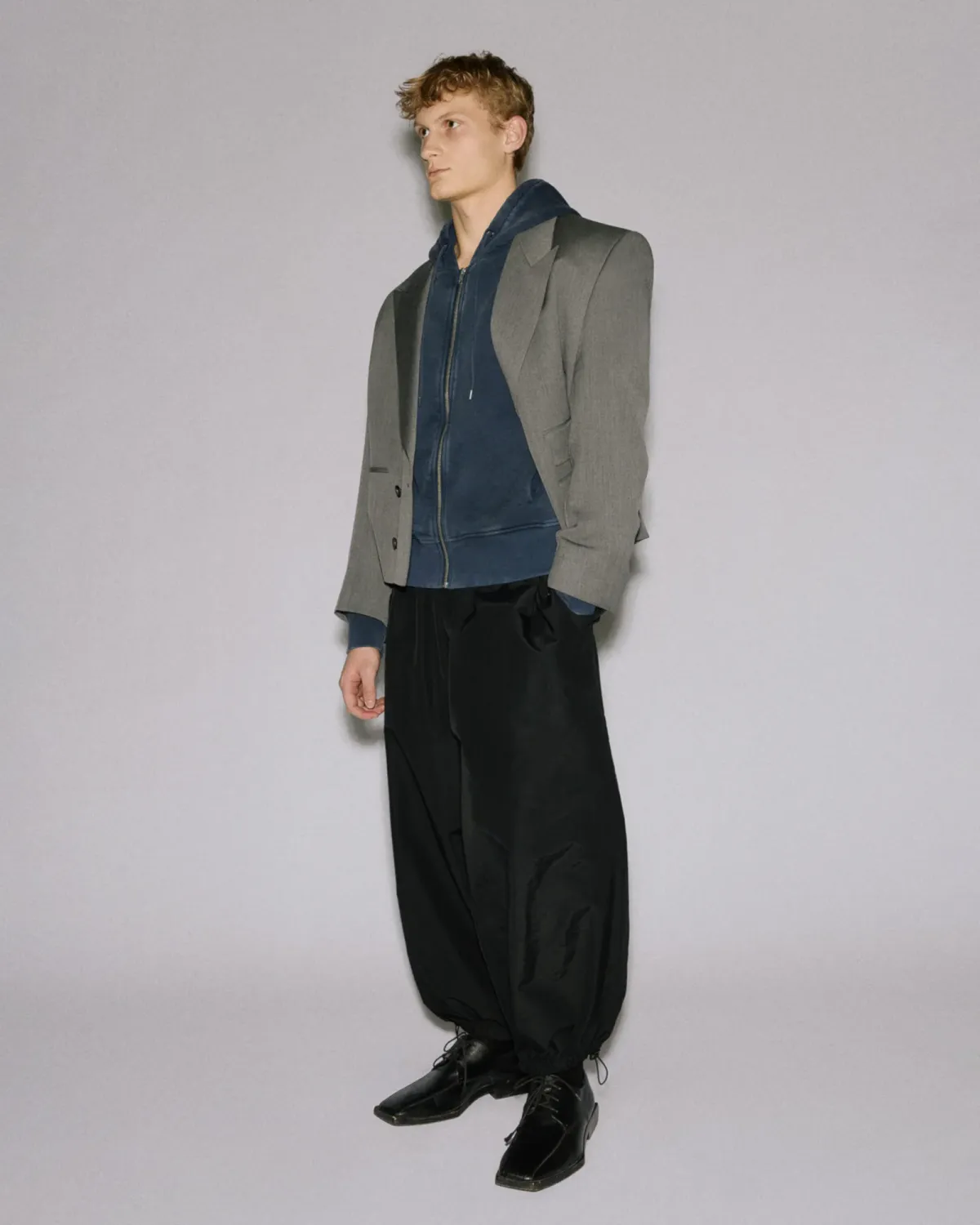 Slim Zip Up Salted Navy - Image 3