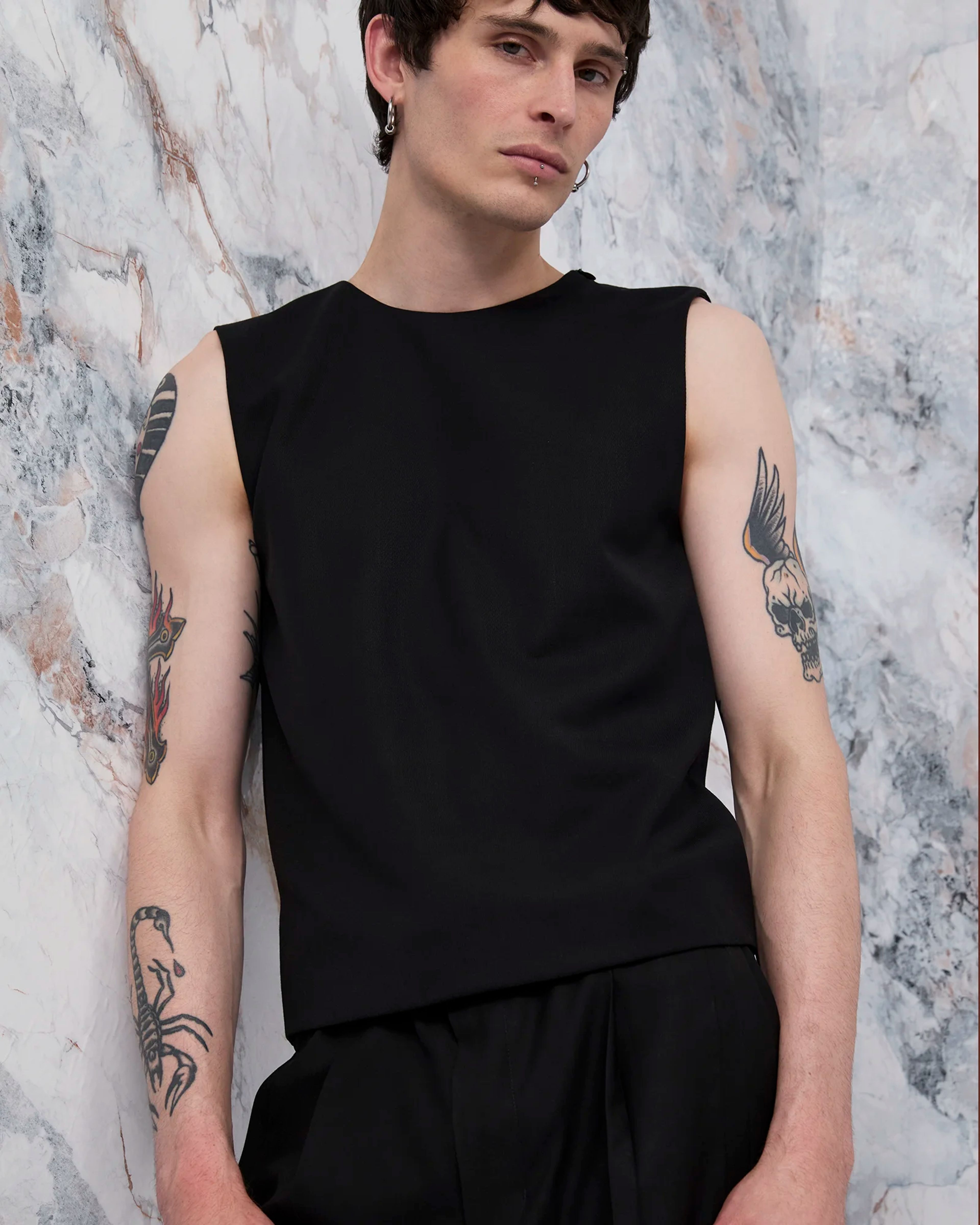 Tell Tank Black Wool - Image 1