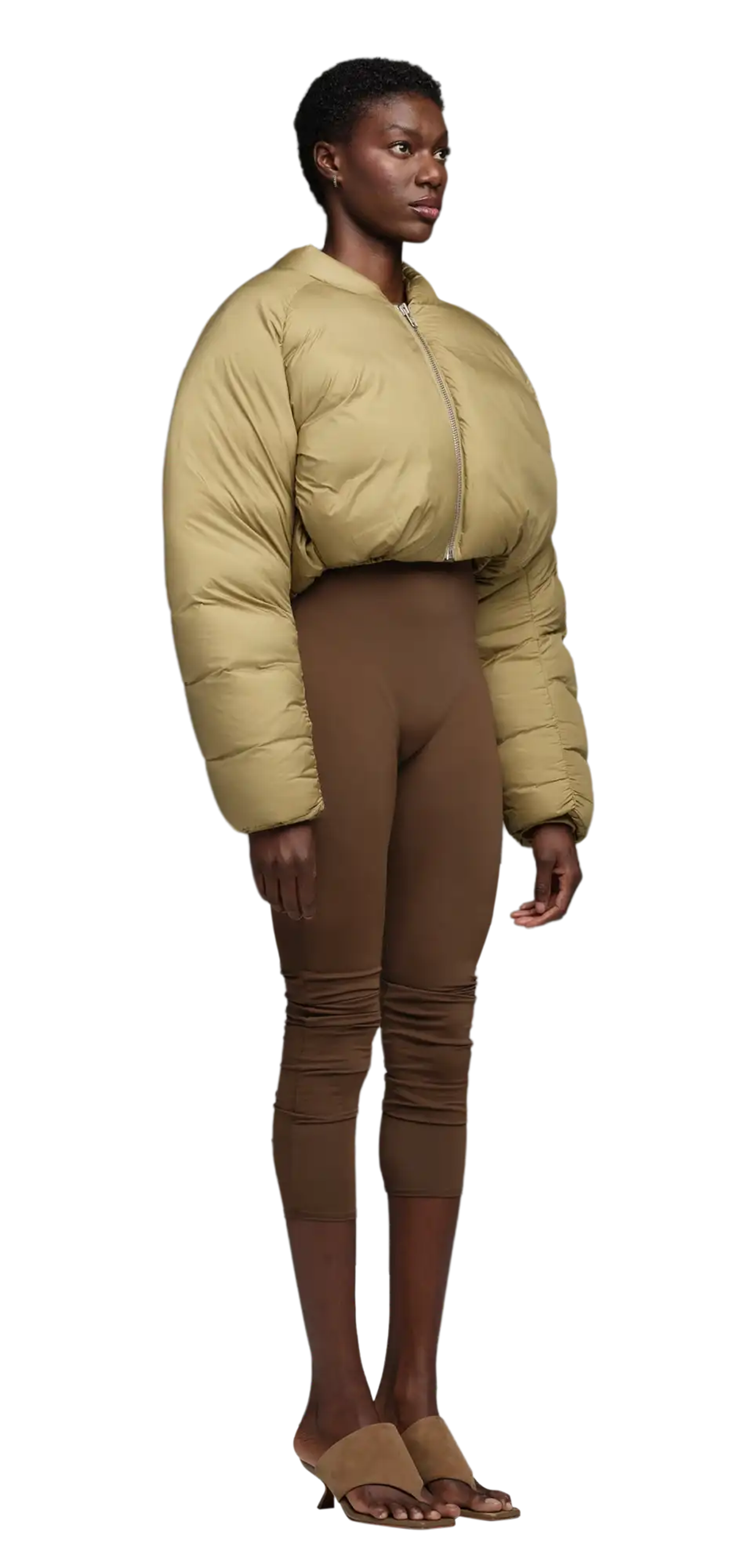 cropped pillow bomber camel - entire studios