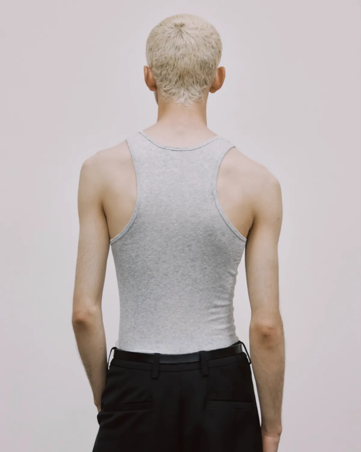 Muscle Tank Top Grey Marle - Image 3