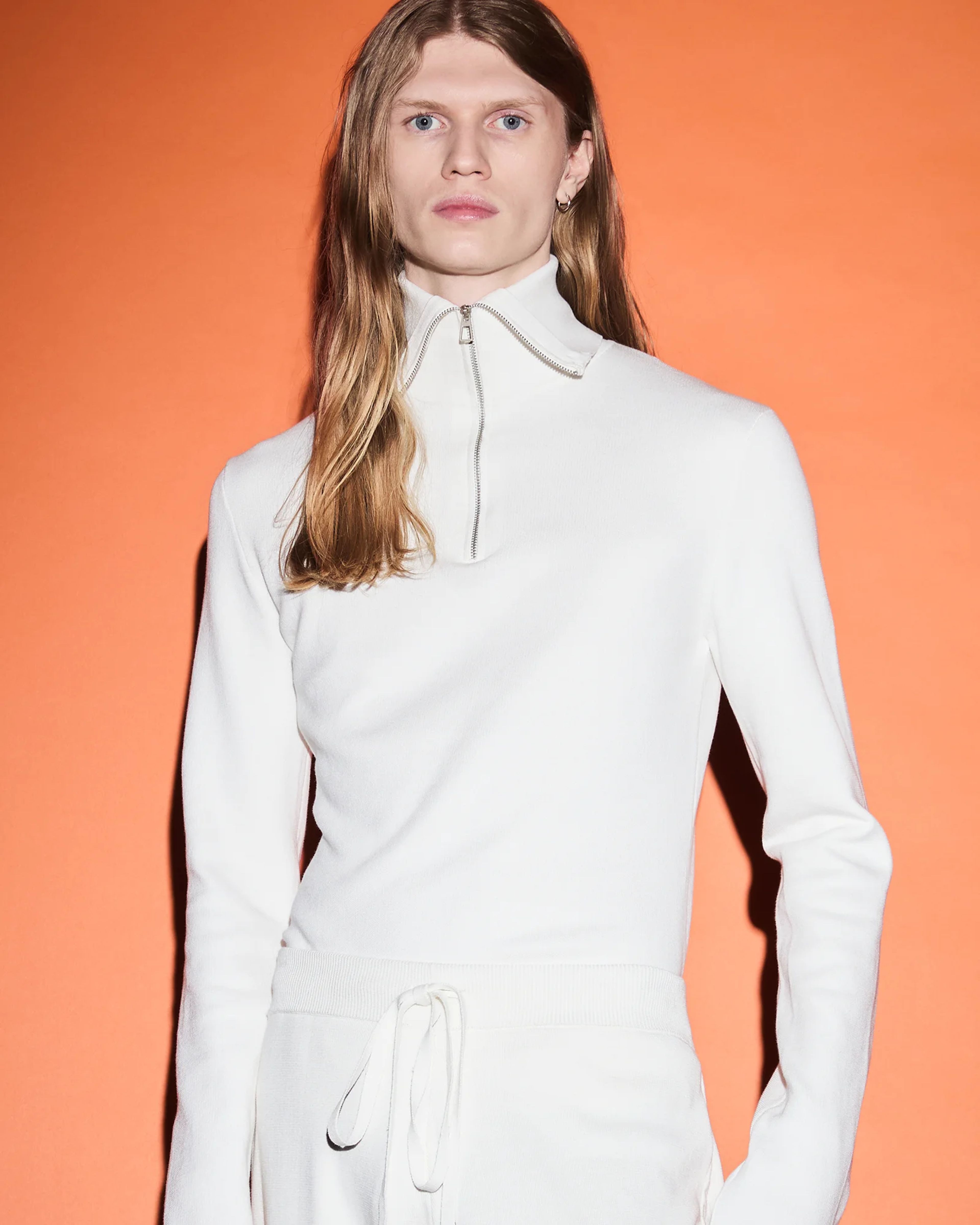 Zip Up Turtleneck Ivory - Image 2