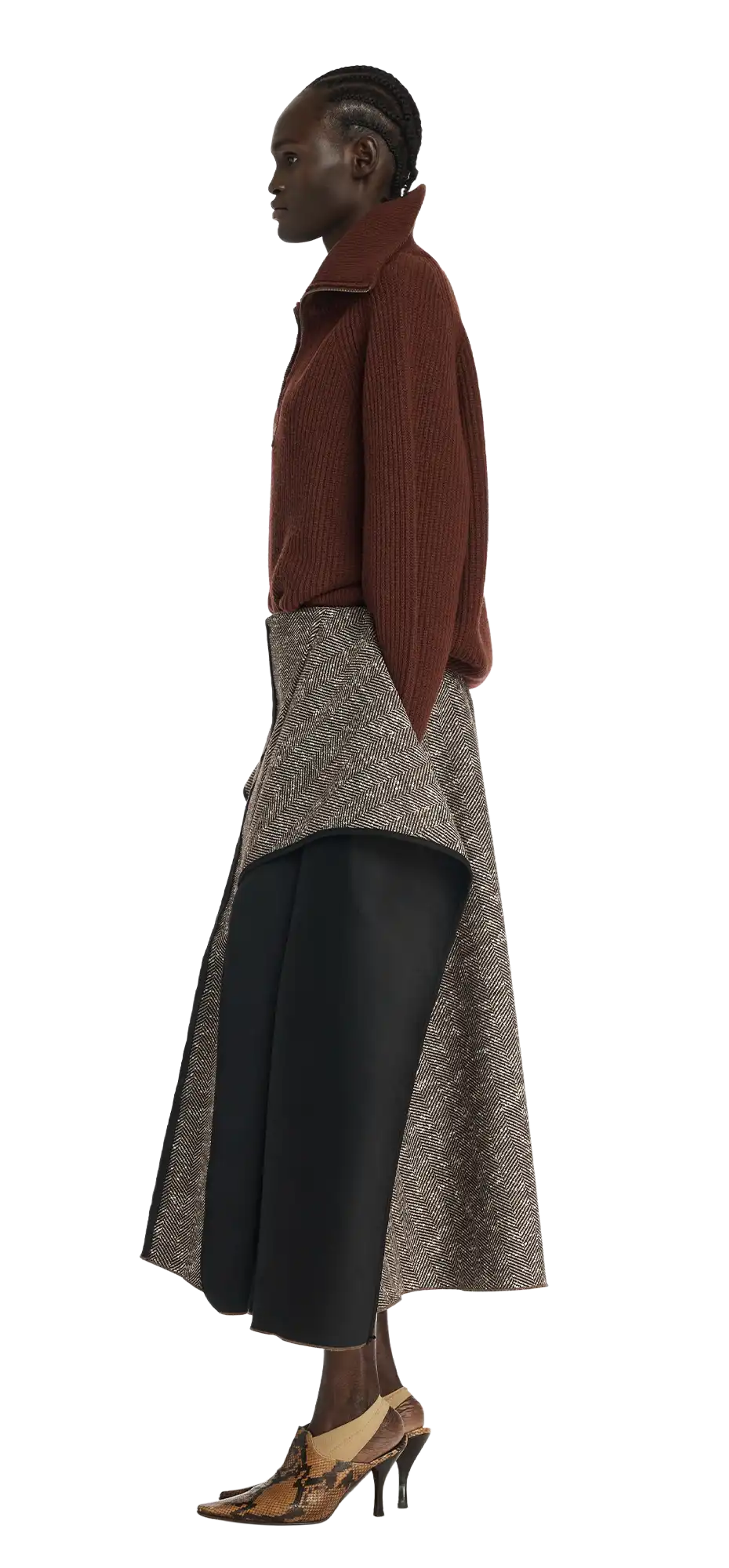 orchid-skirt-brindle character left view