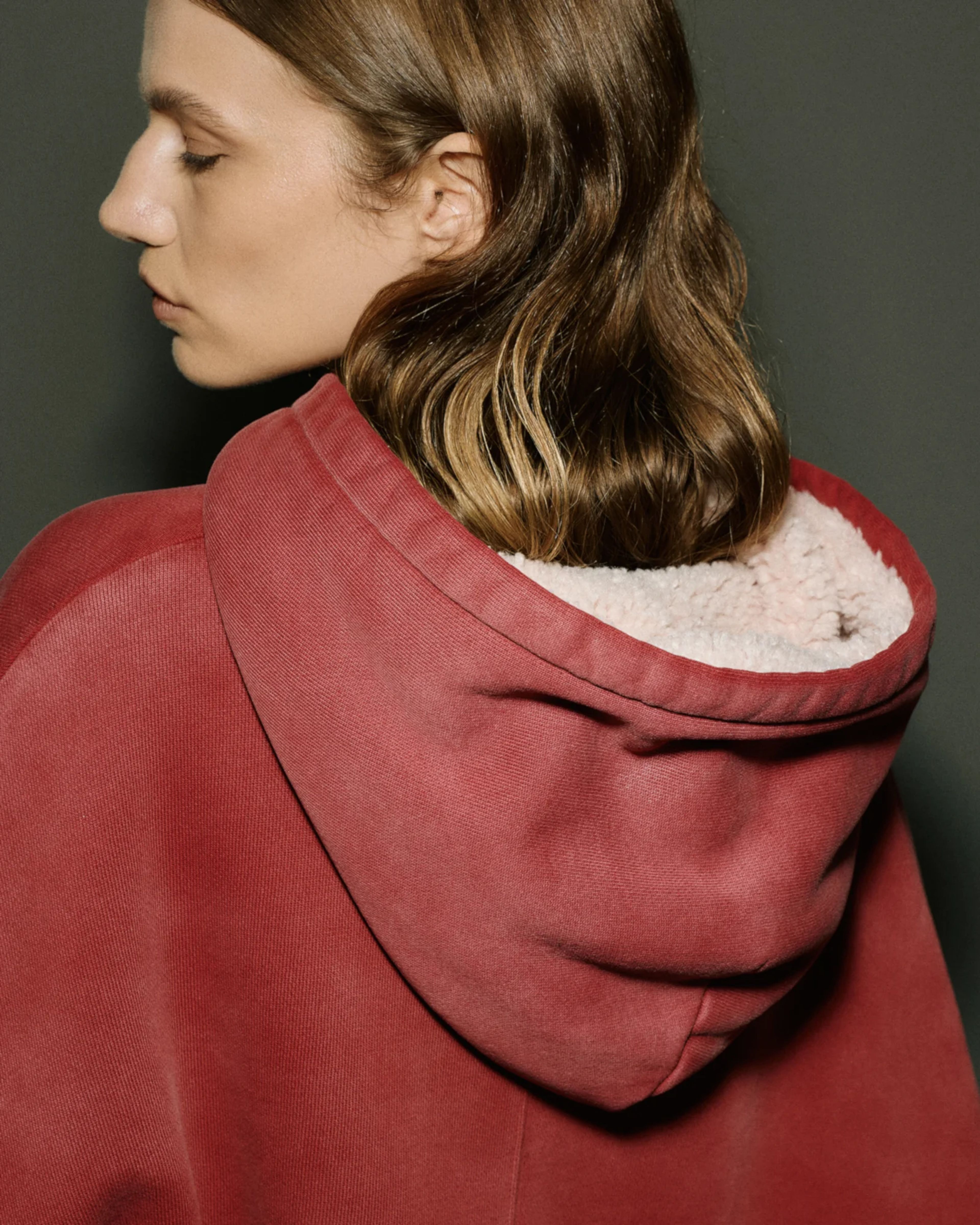 Sherpa Hood Red Clay - Image 2