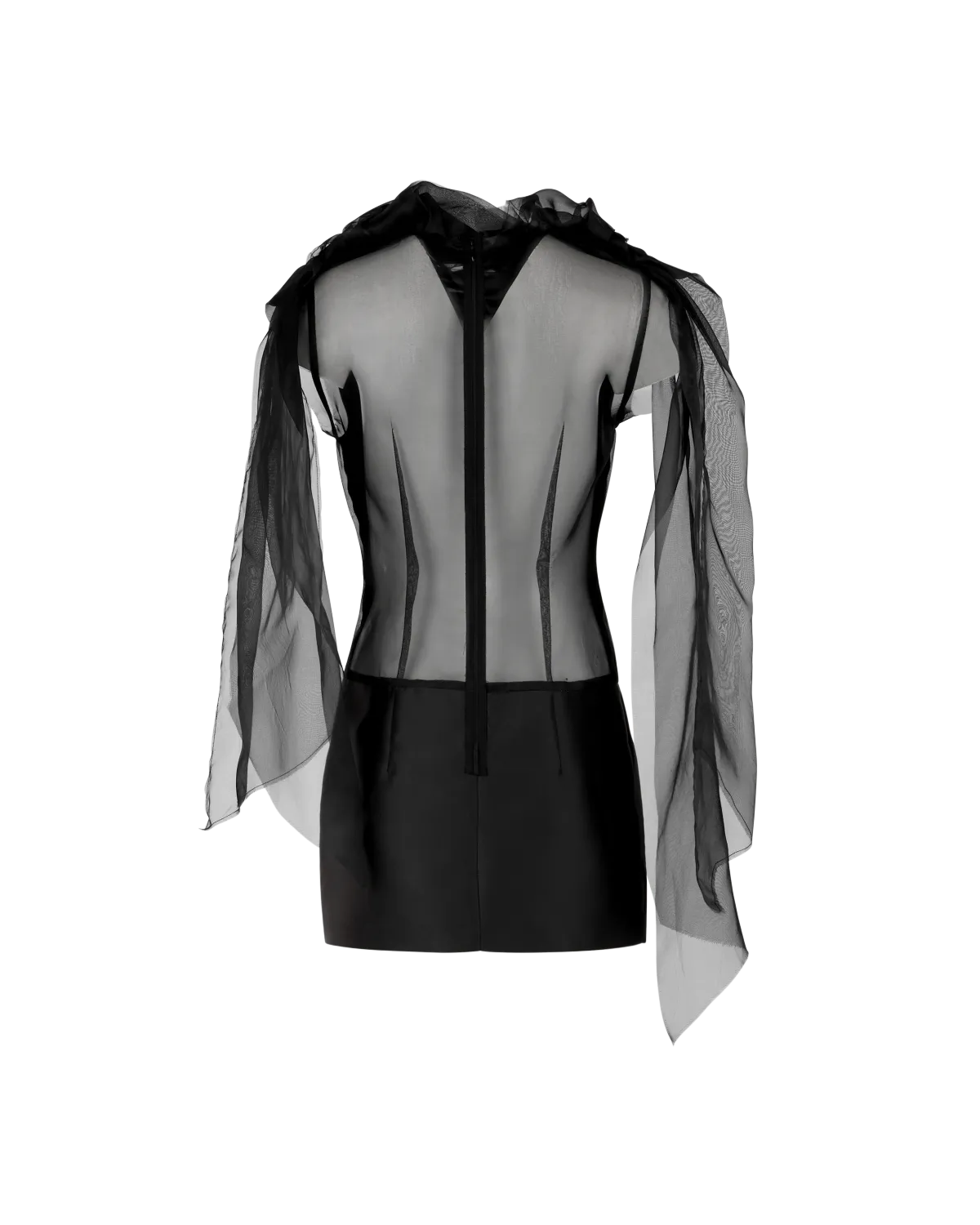 Shift Dress Black Satin - Image 3