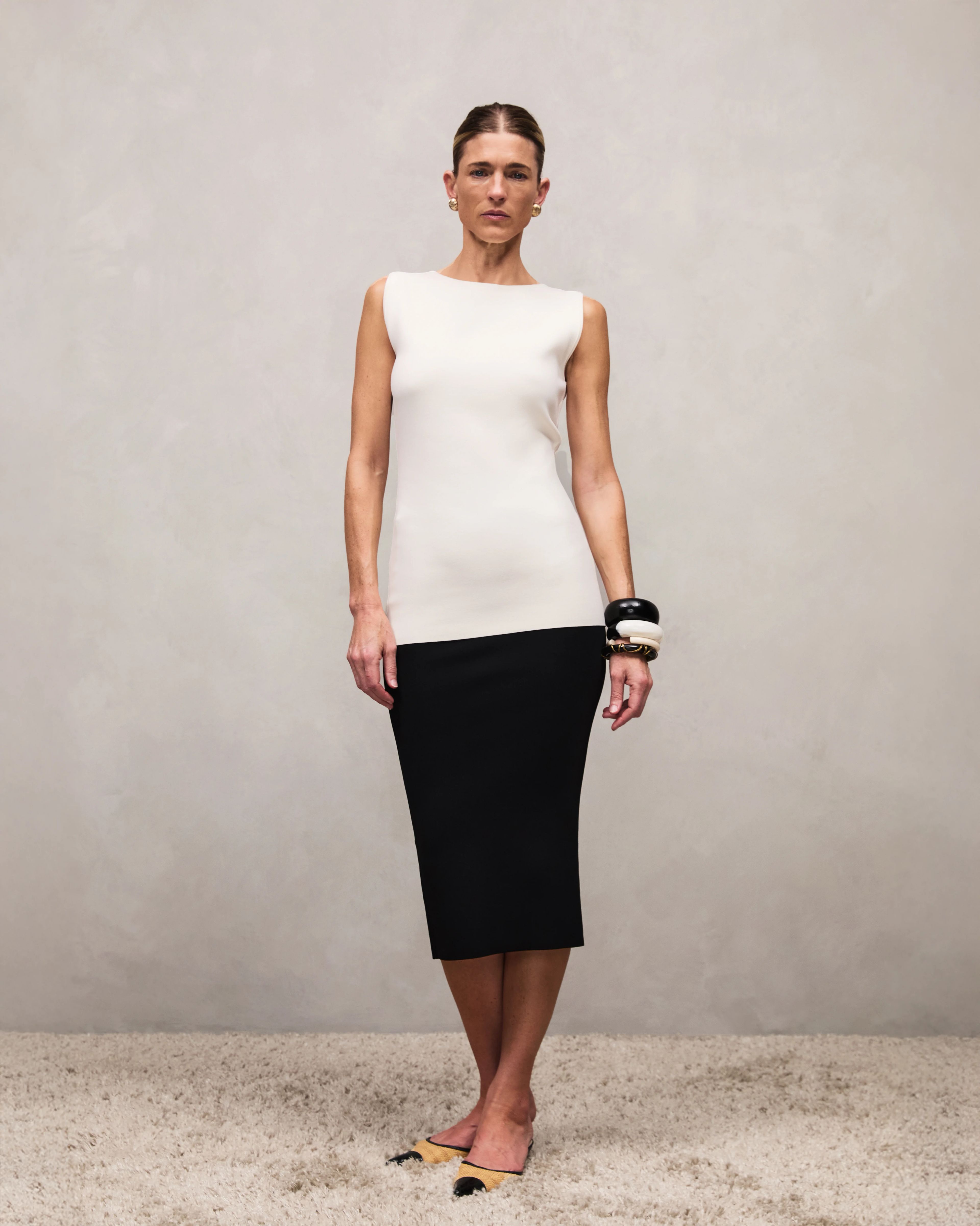 Boat Neck Top Off White - Image 4