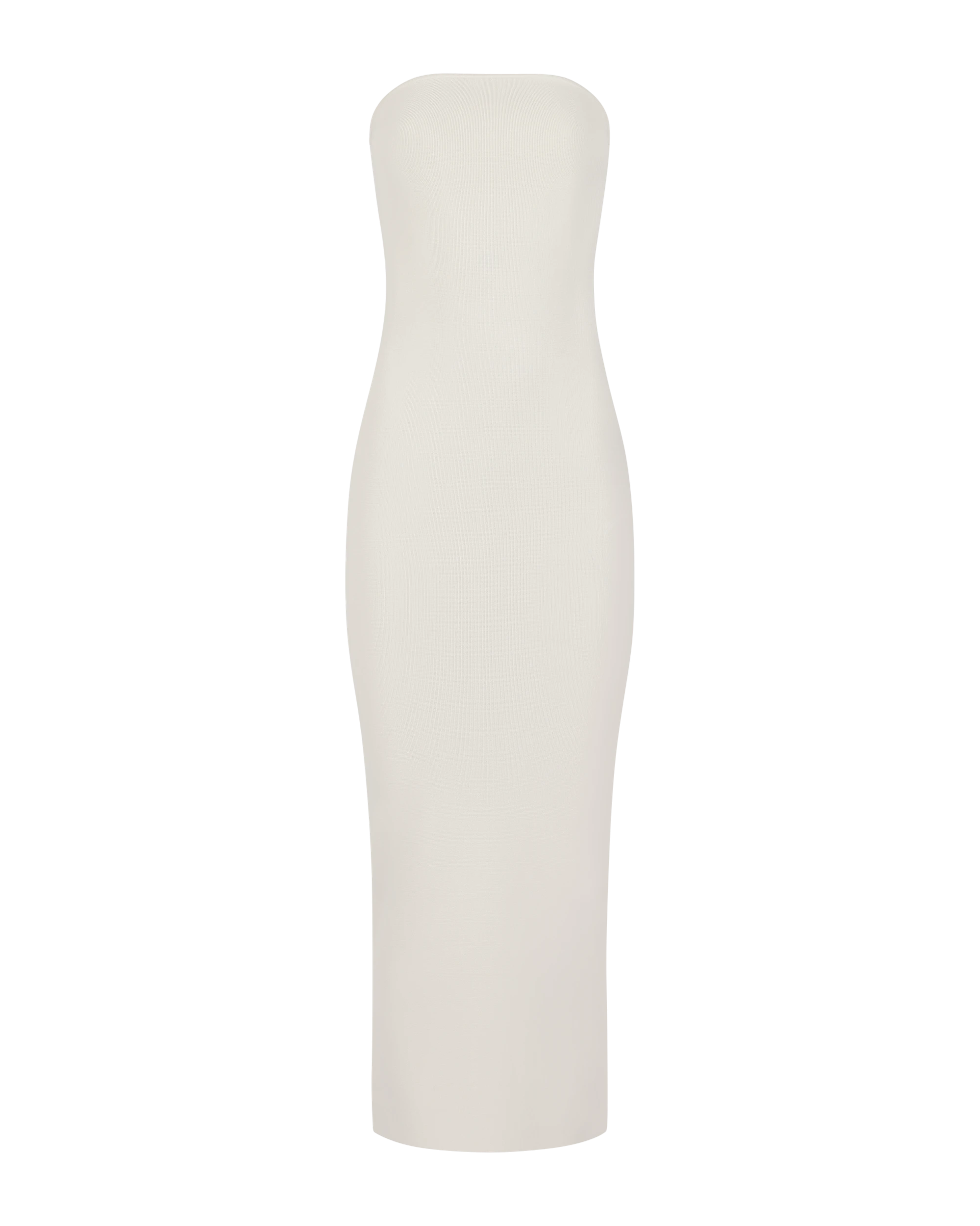Bandeau Midi Dress Off White - Image 2