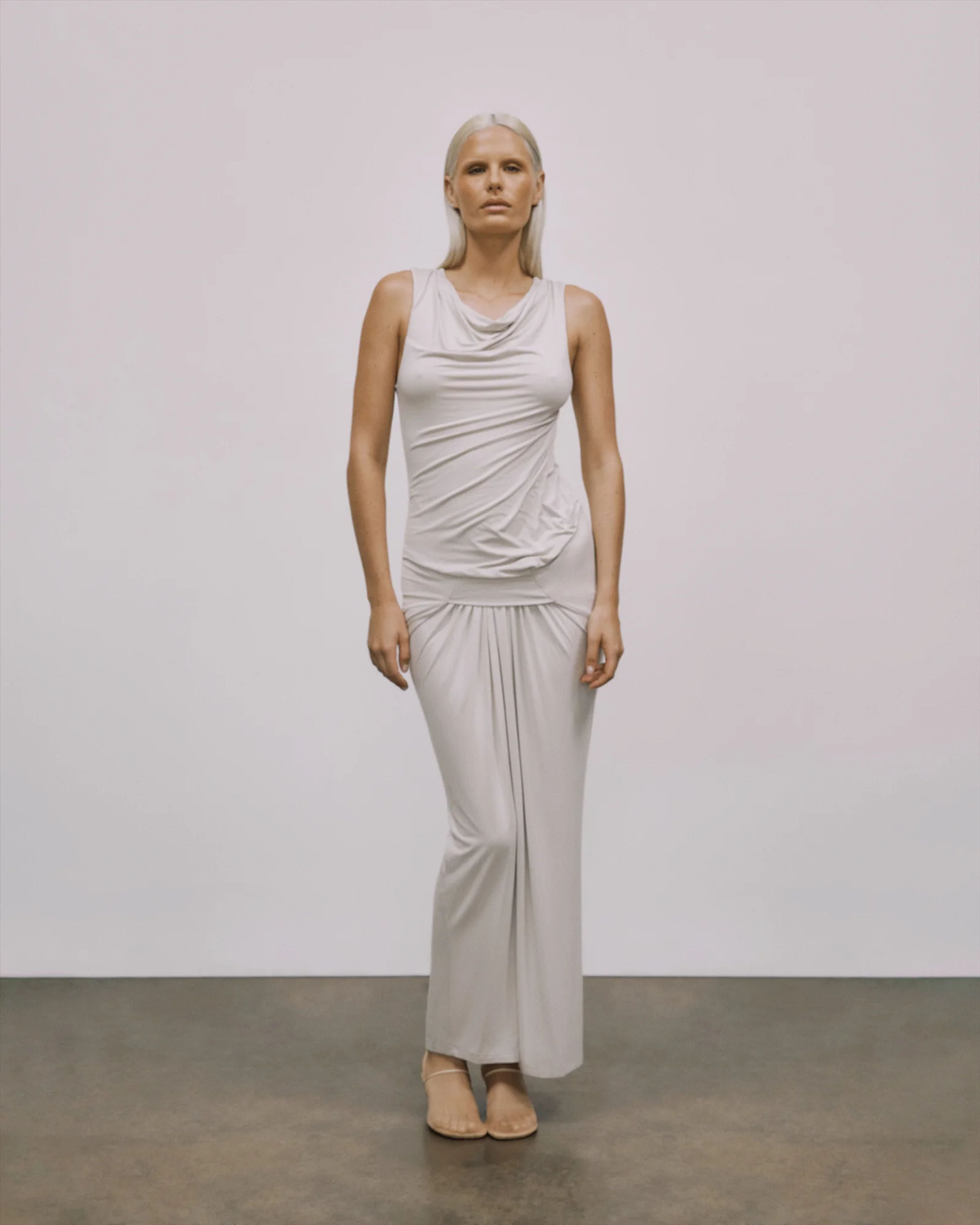 Drape Dress Stone - Image 1