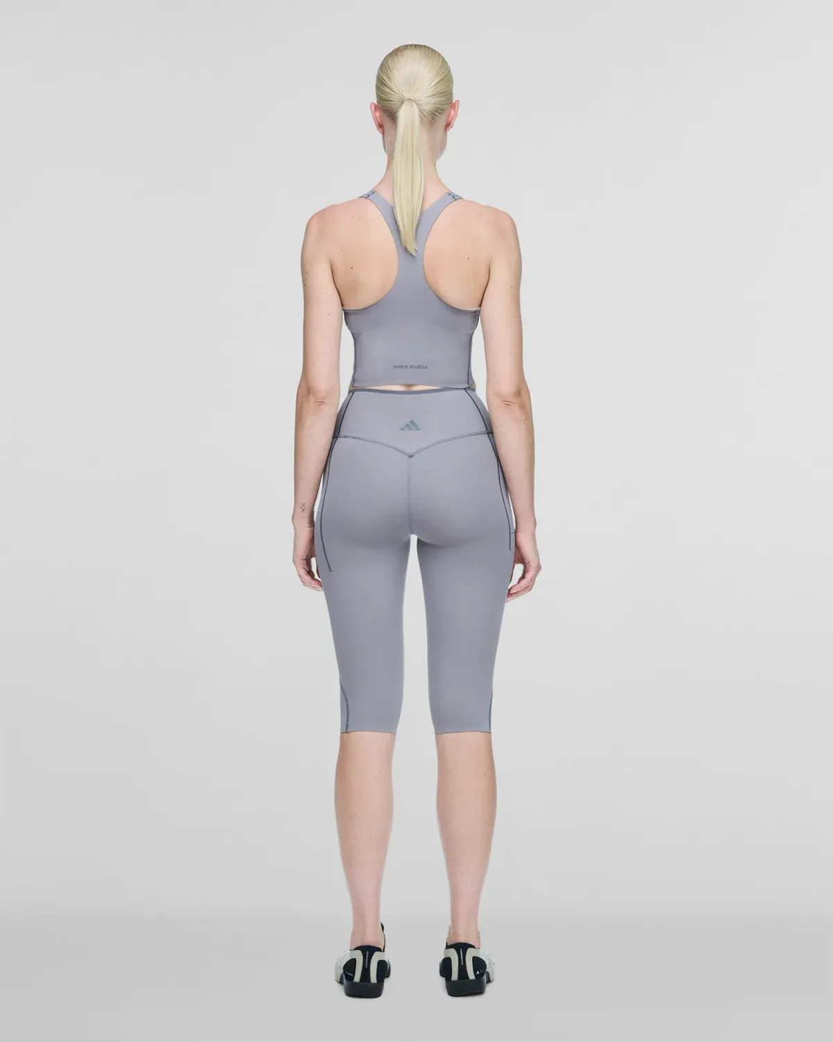 Optime Training Medium Support Bra Tank Dove Grey - Image 3