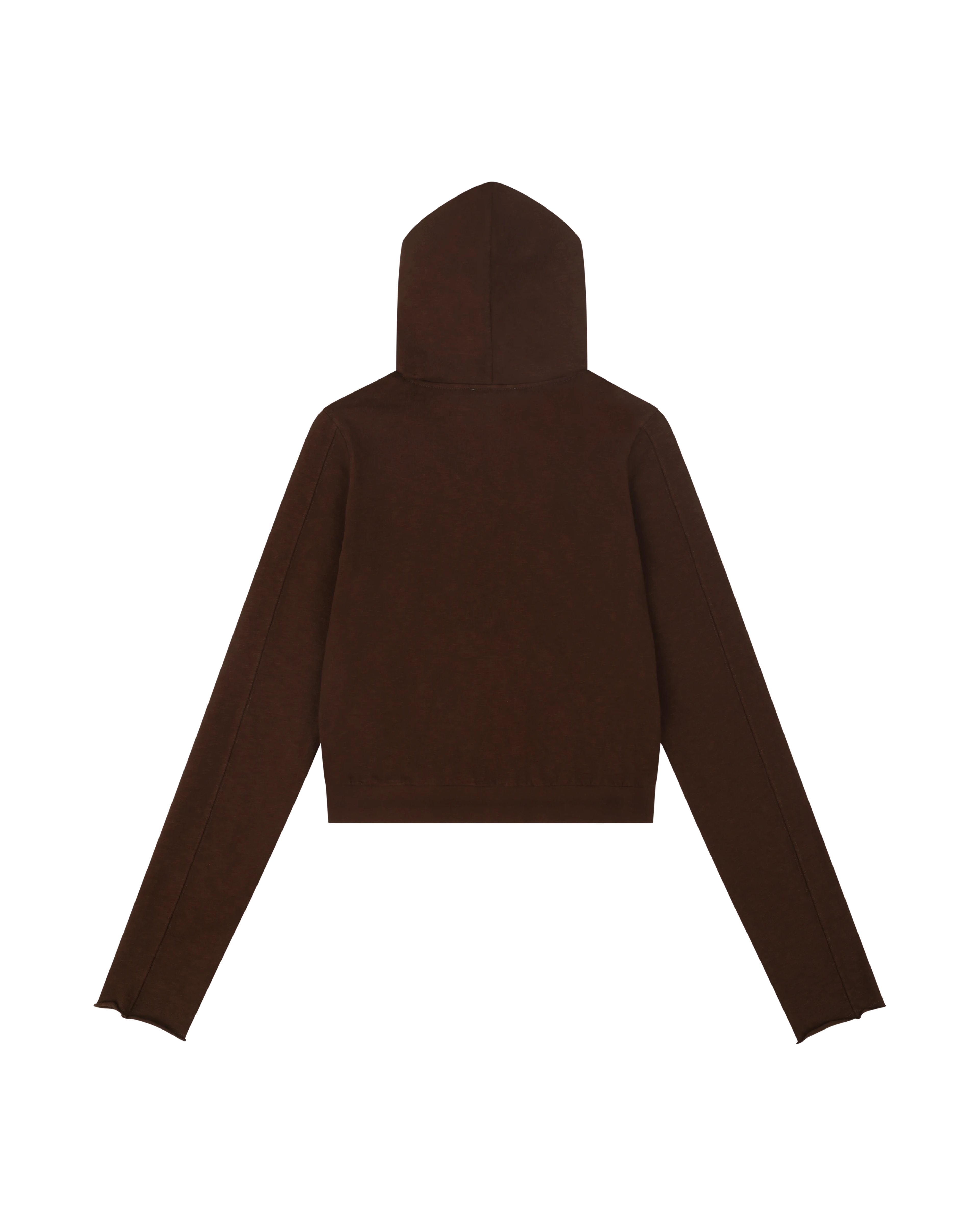 Lightweight Cropped Zip Up Brunette - Image 7