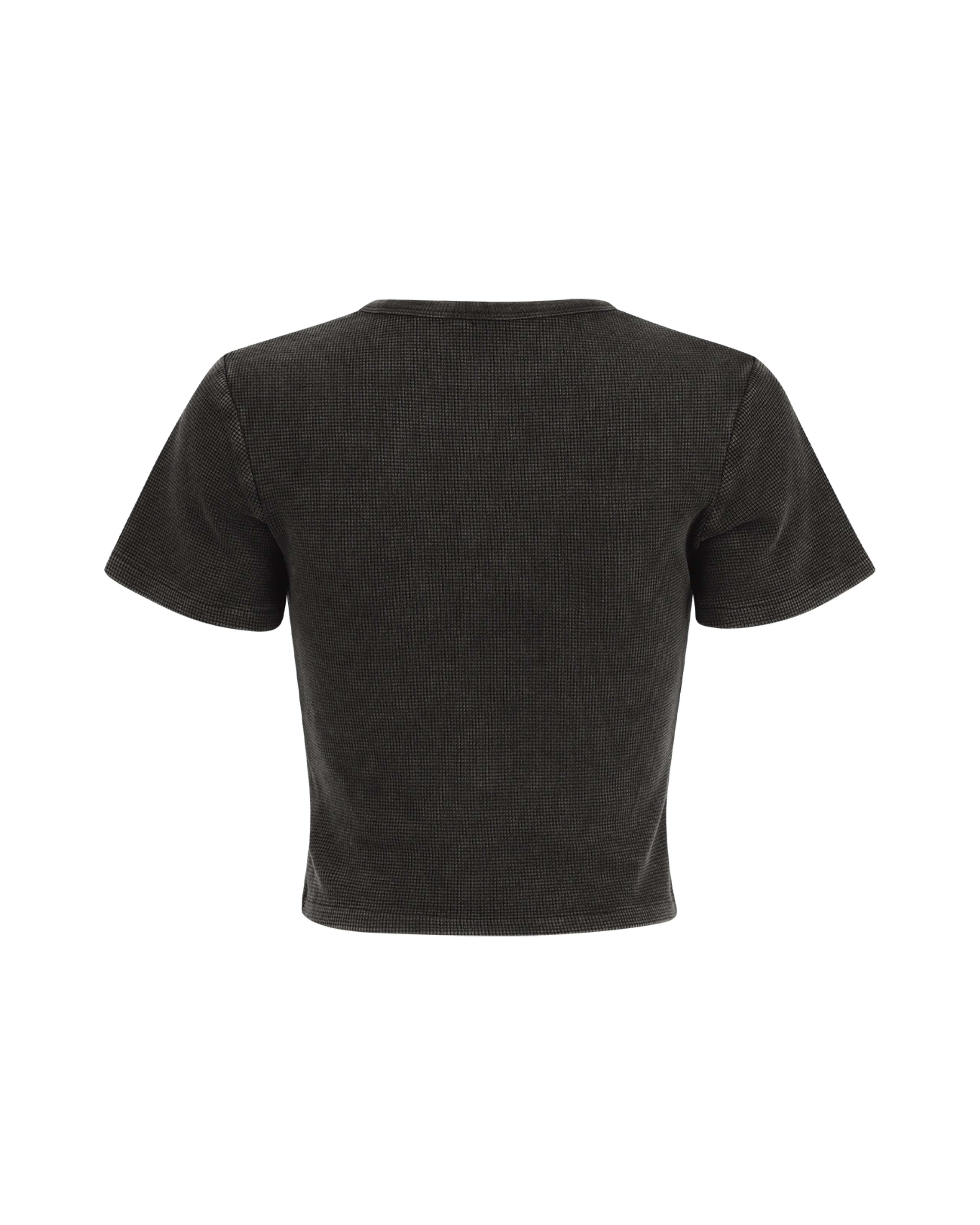 Micro Waffle Tee Washed Black - Image 2
