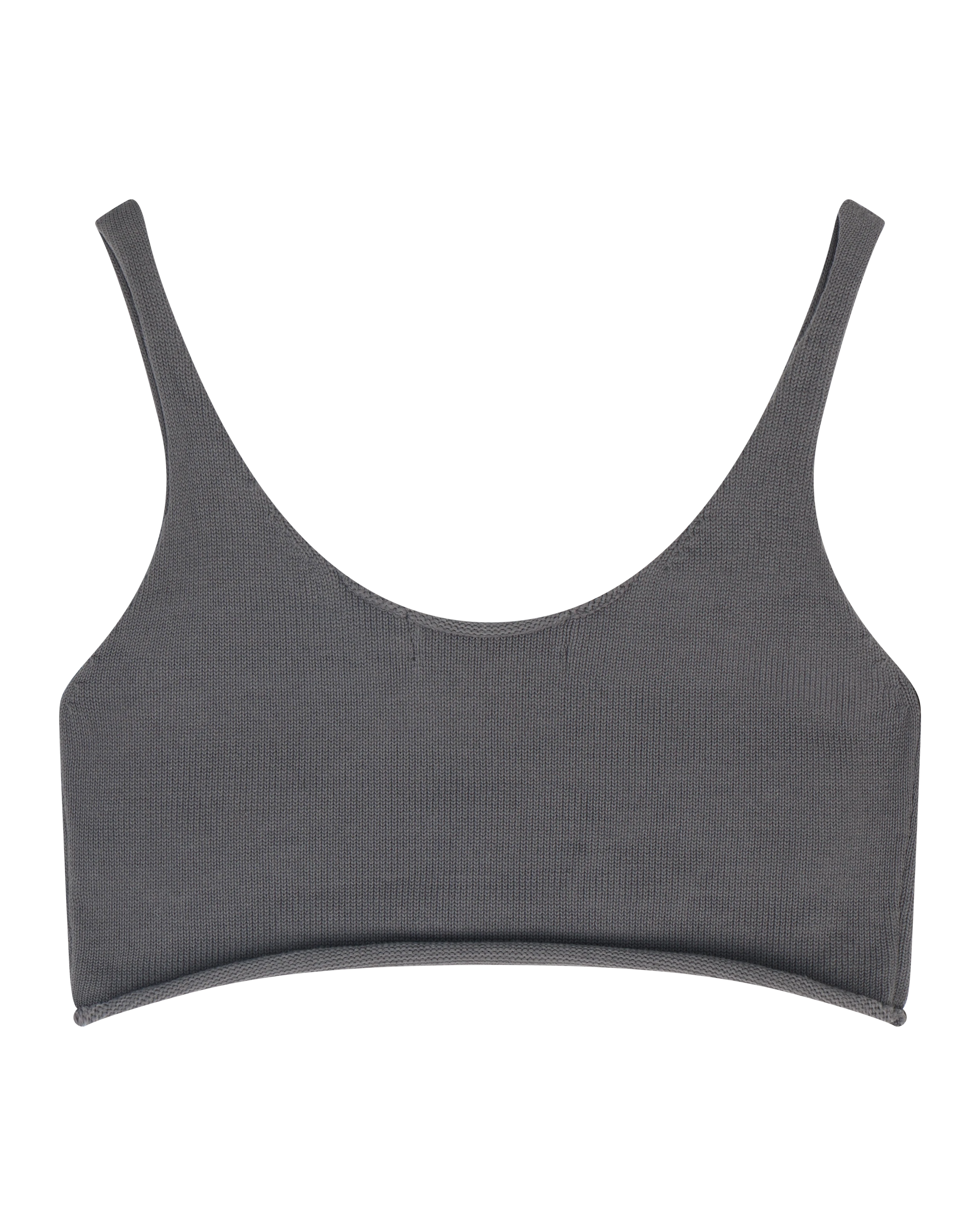 Raw Knit Bra Slate - Image 2