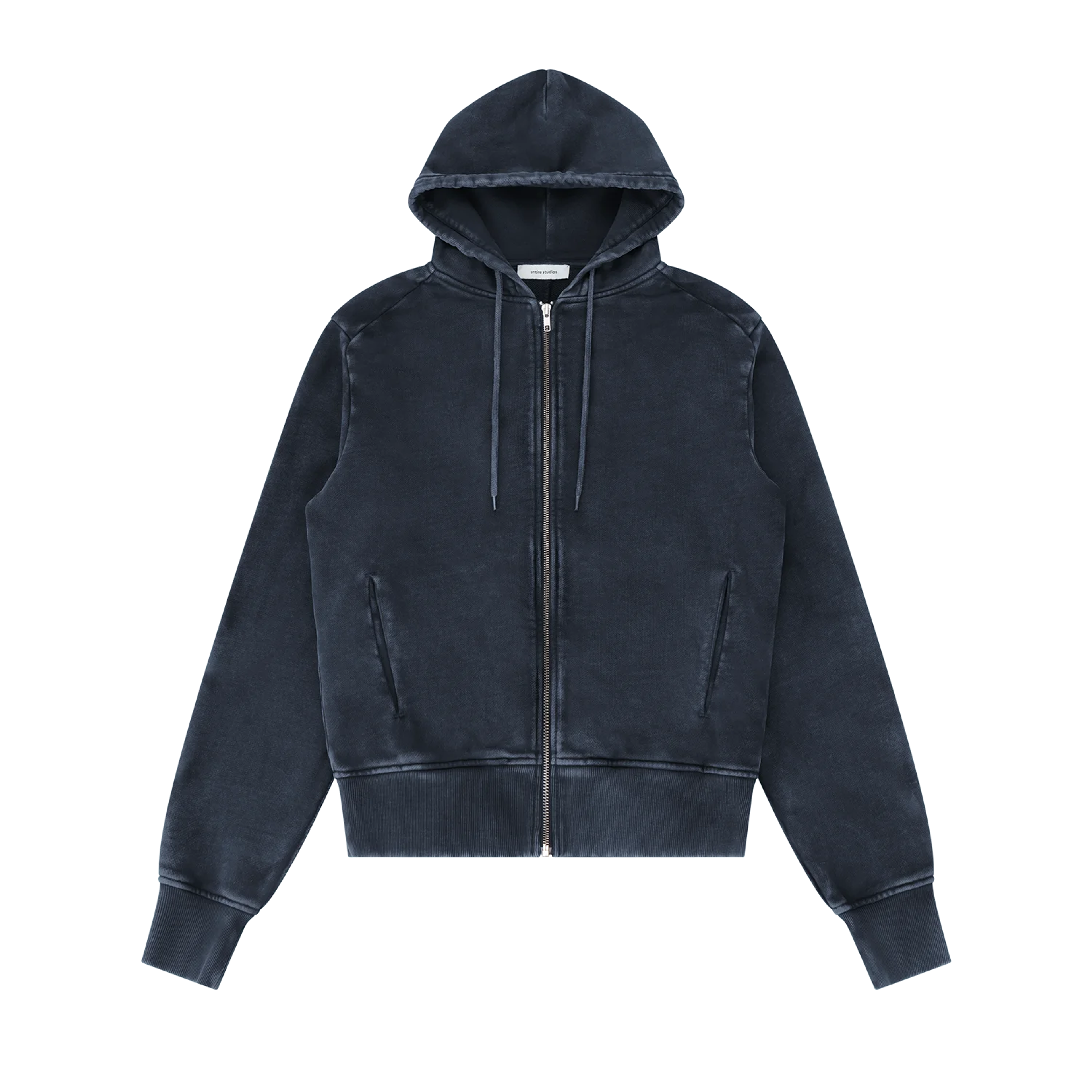Slim zip up salted navy