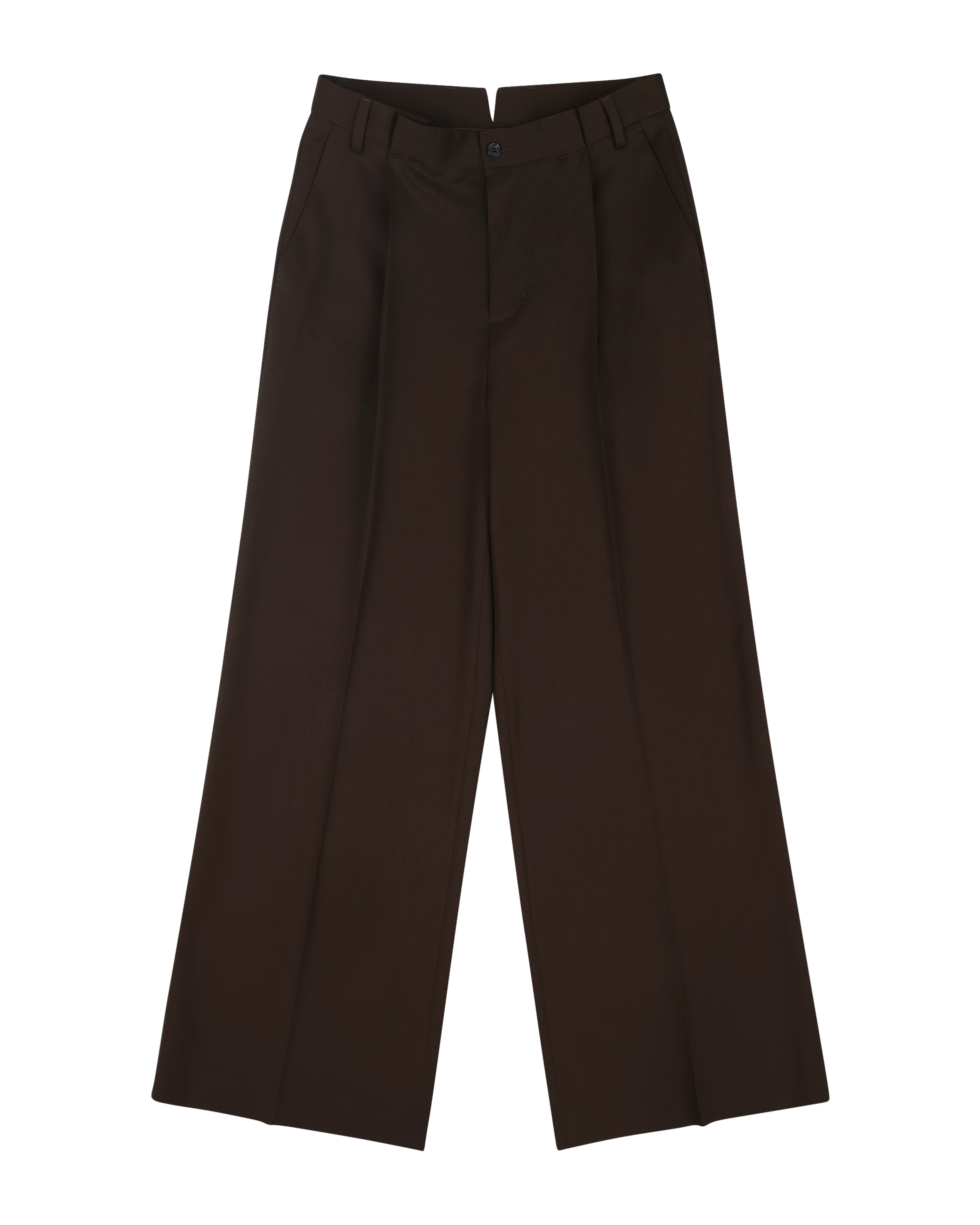 Wide Pleated Trouser Tobacco - Image 1