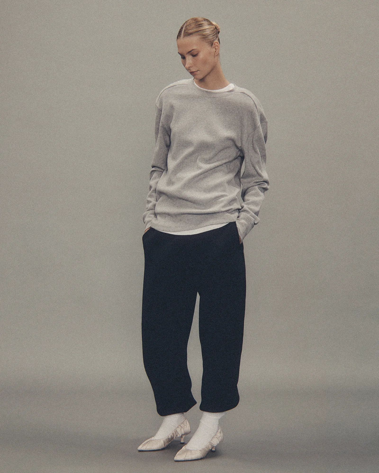 thermal long sleeve grey marle - entire studios thermal long sleeve grey marle - entire studios