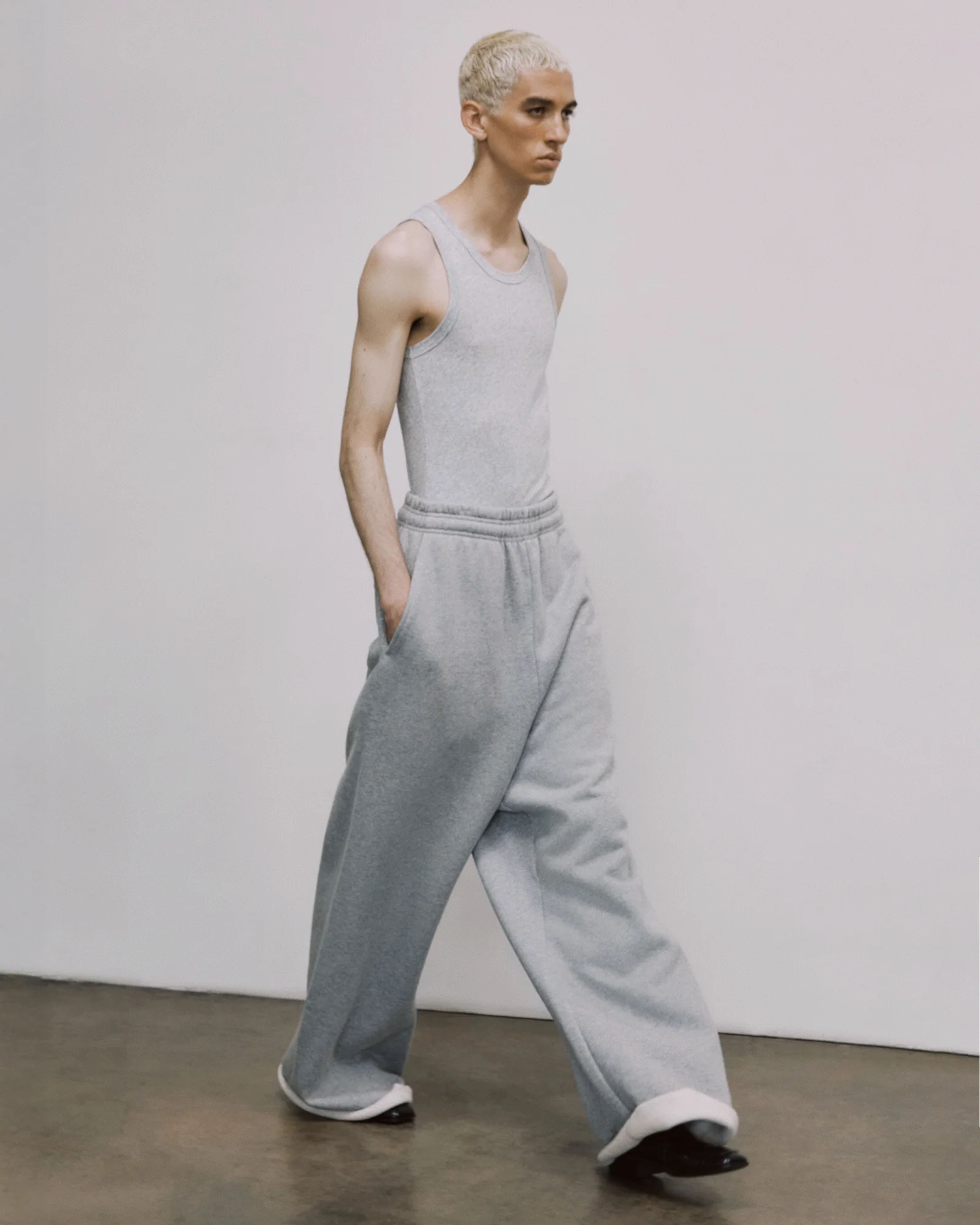 Sheer Tank Grey Marle - Image 2