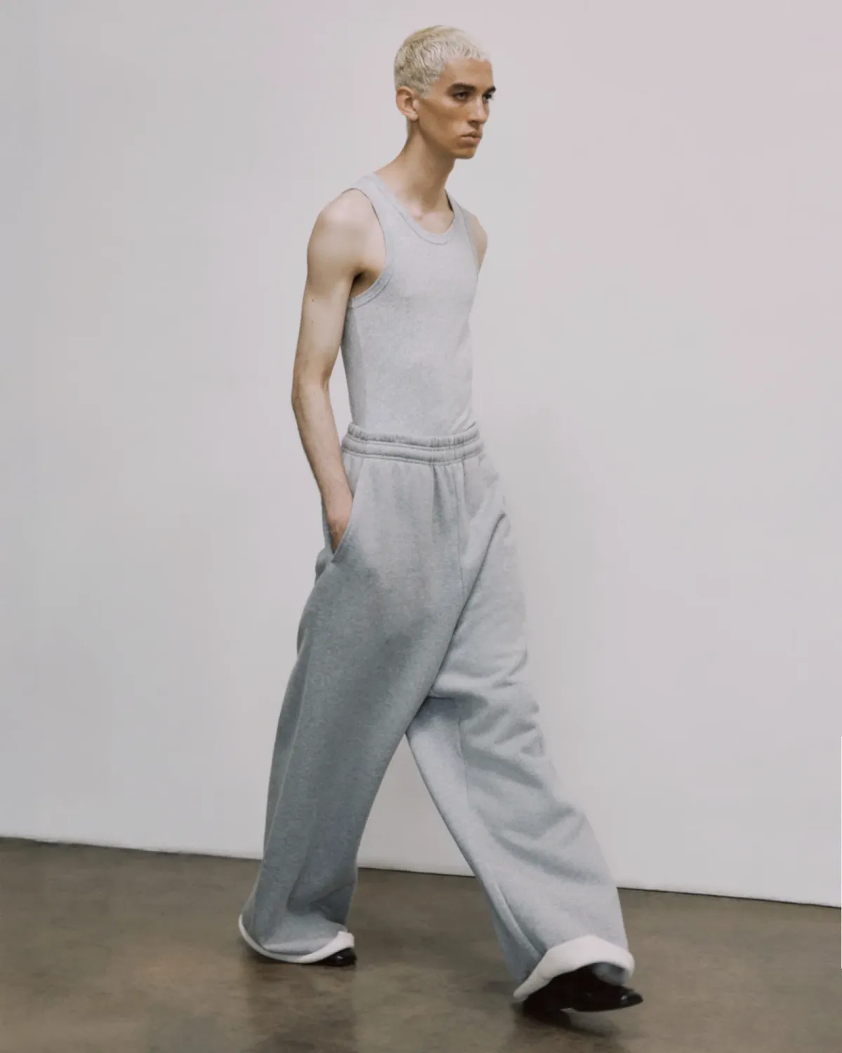 Sheer Tank Grey Marle - Image 2