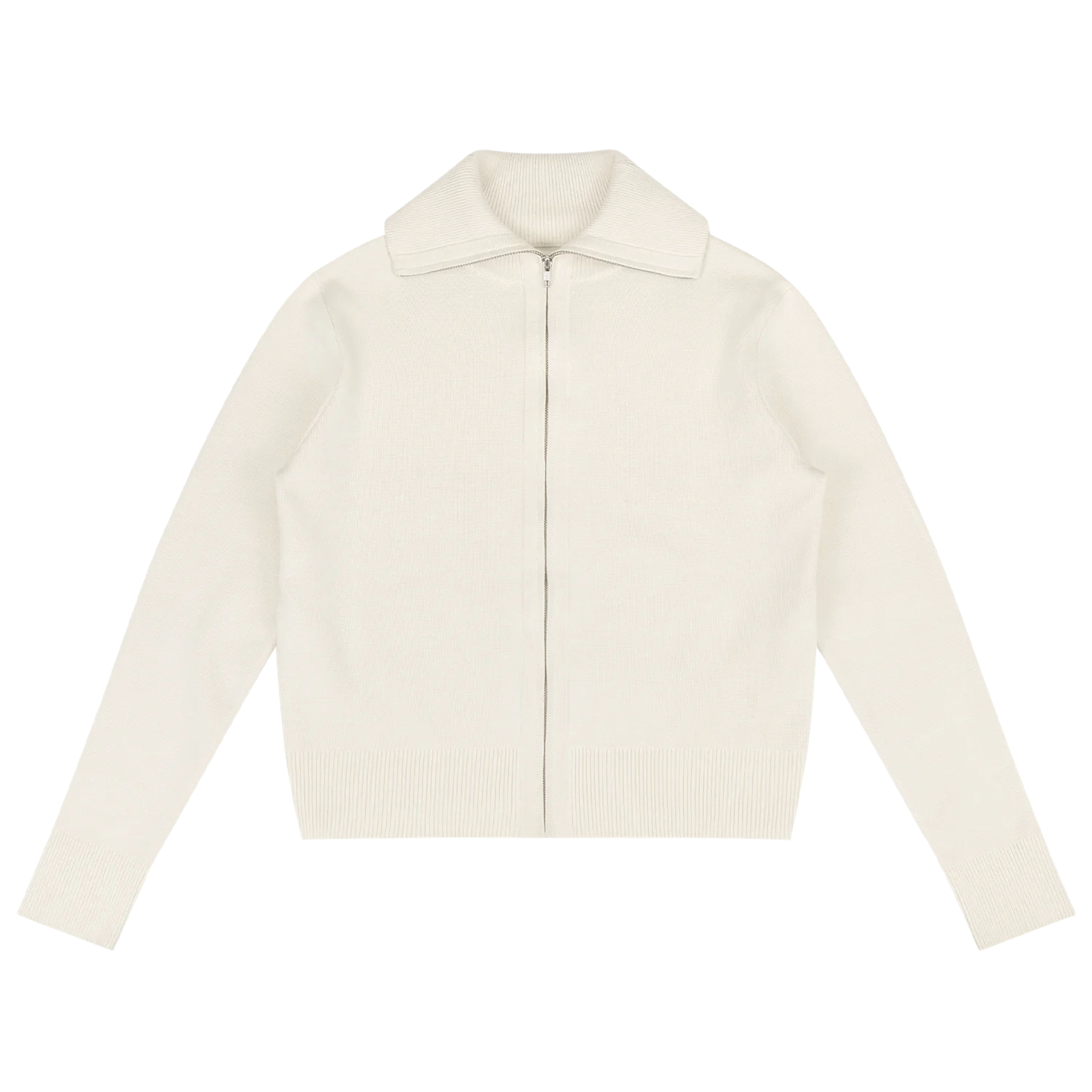 Product knit-zip-up-jacket-ivory thumbnail
