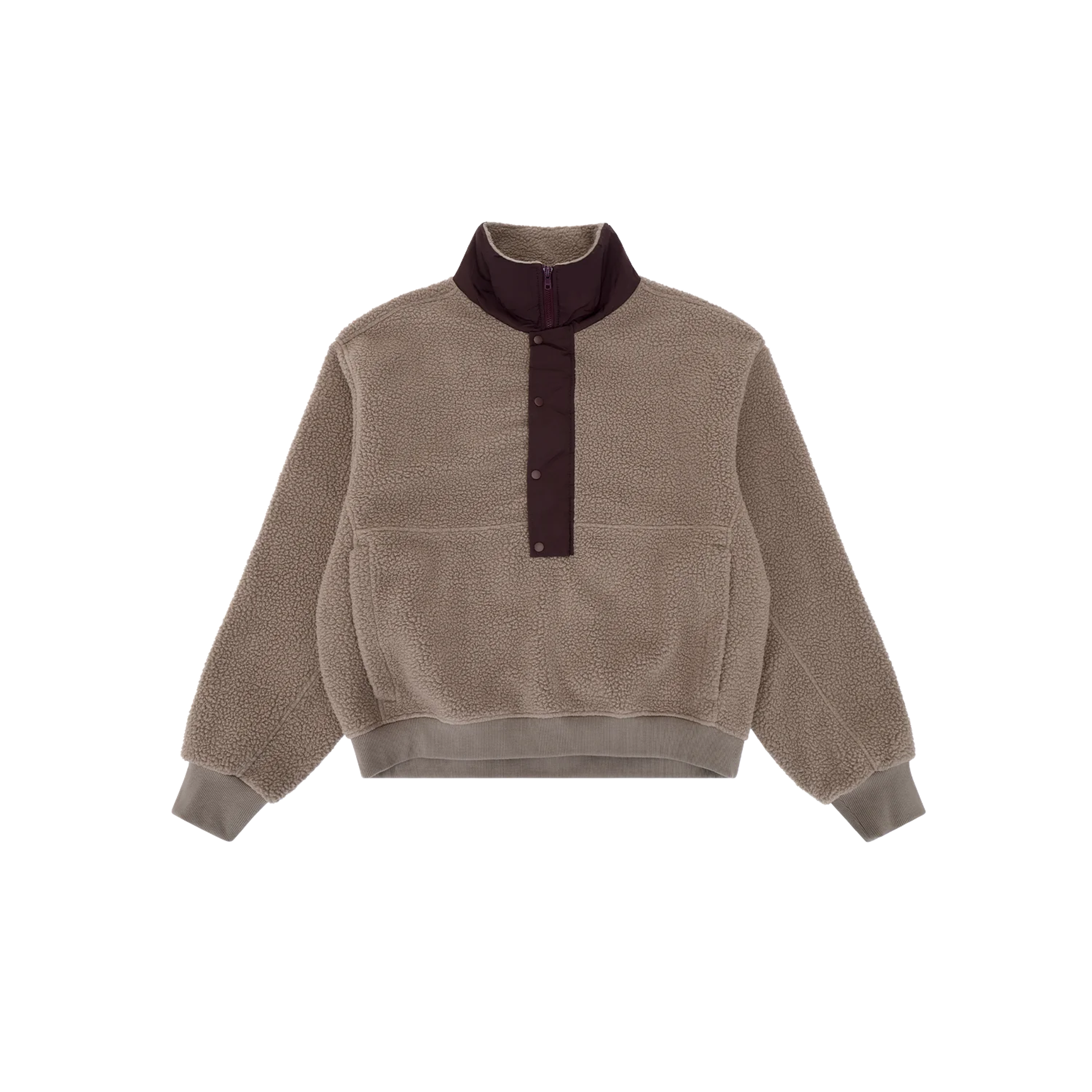 Product system-half-zip-fleece-brown thumbnail