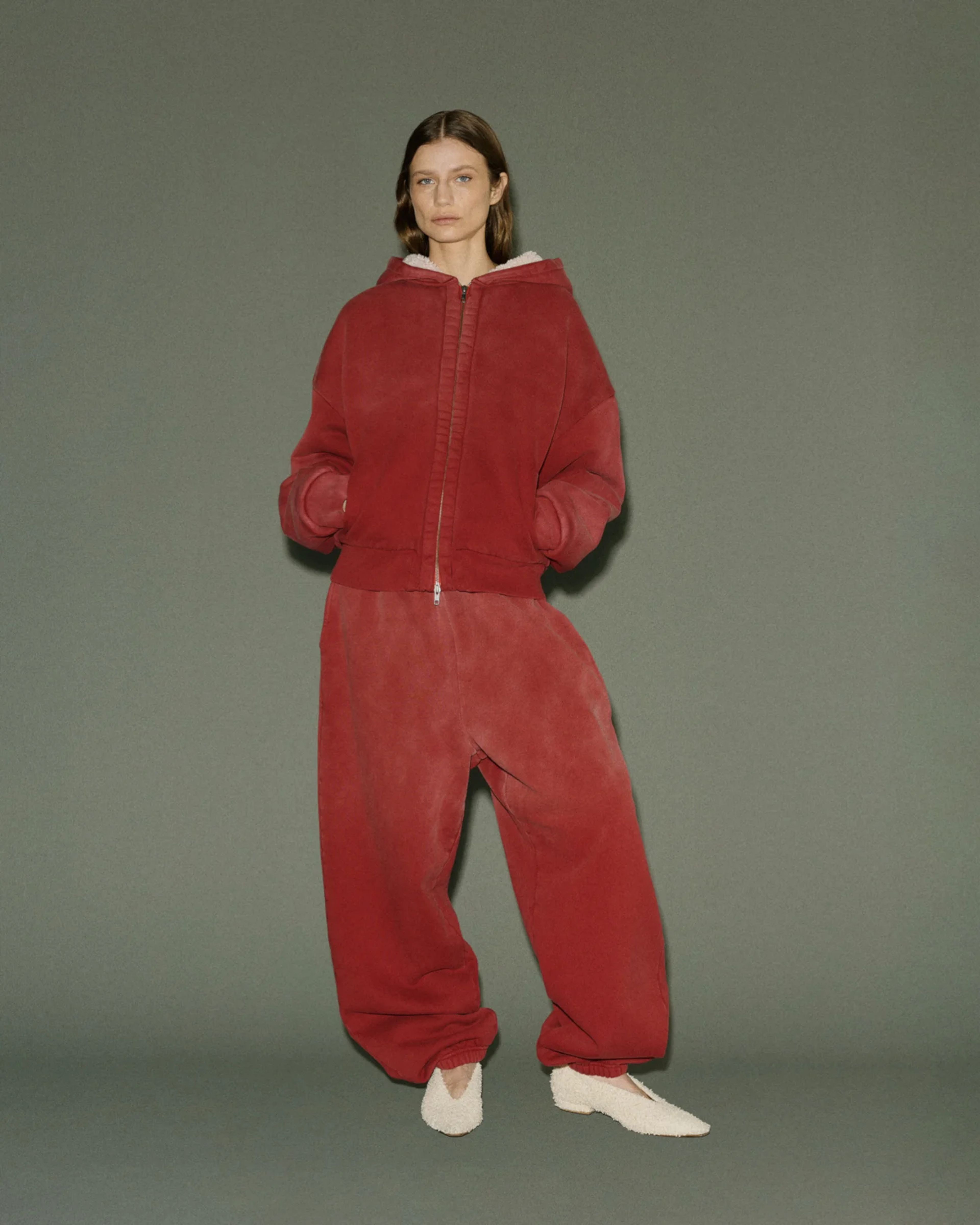 Sherpa Hood Red Clay - Image 1