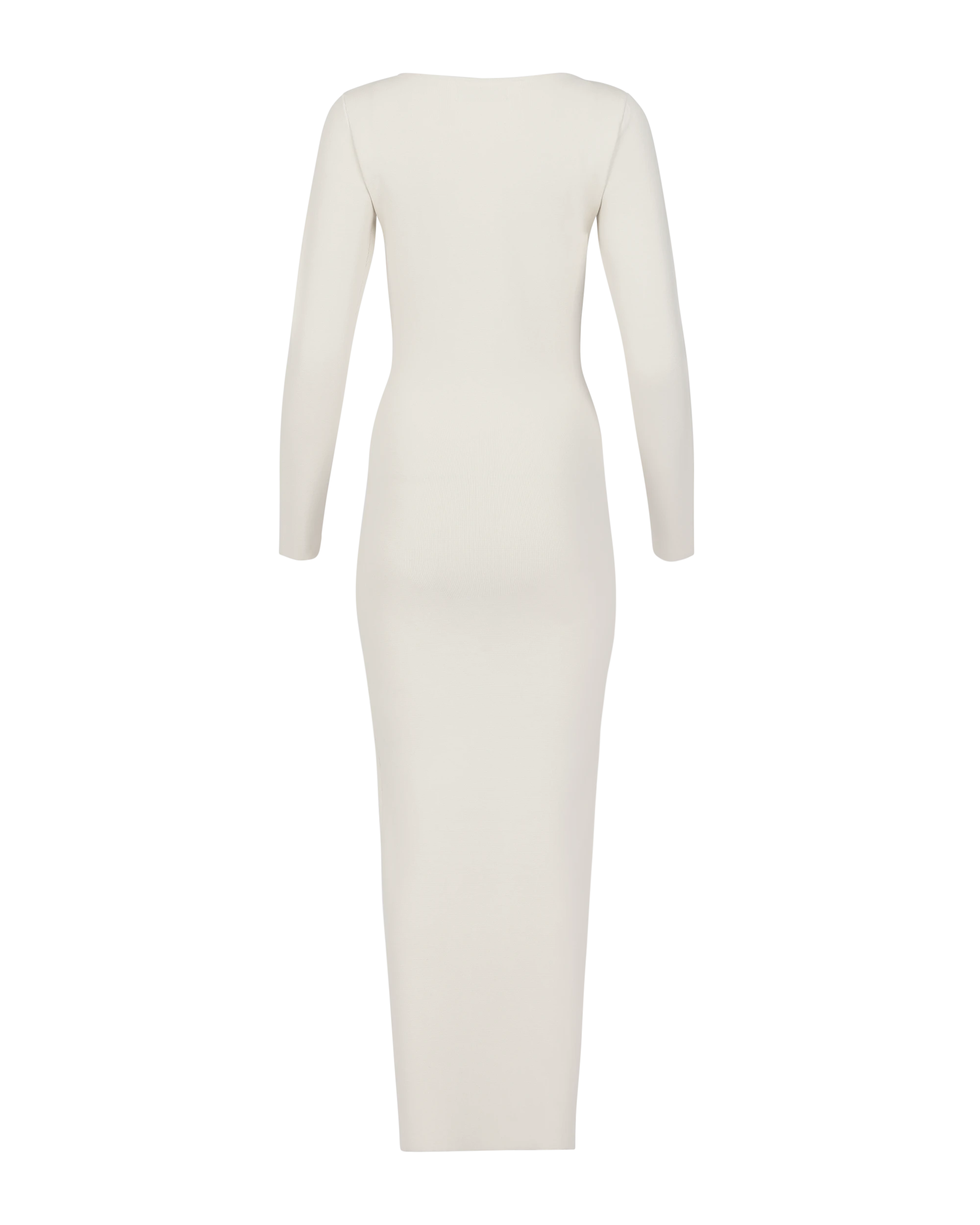Boat Neck Midi Dress Off White - Image 5