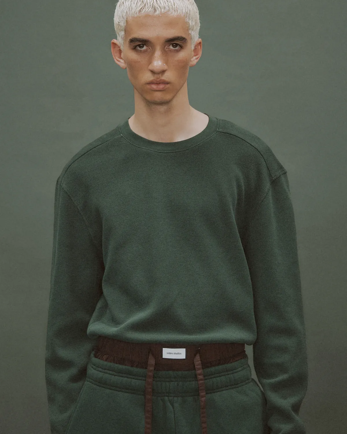 thermal long sleeve college green - entire studios